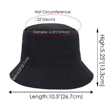 Anna-Kaci Unisex Classic Washed Denim Bucket Hat Cotton Sun Hats Outdoor Fisherman Cap for Beach, Golf, Fishing