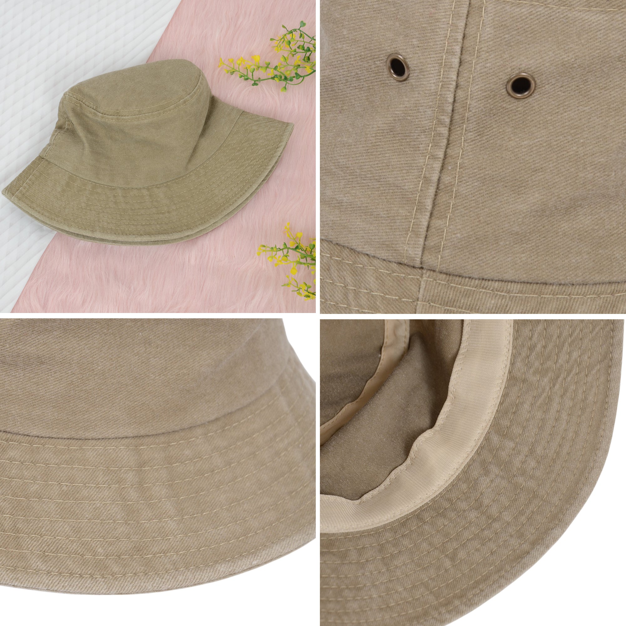 Anna-Kaci Unisex Classic Washed Denim Bucket Hat Cotton Sun Hats Outdoor Fisherman Cap for Beach, Golf, Fishing