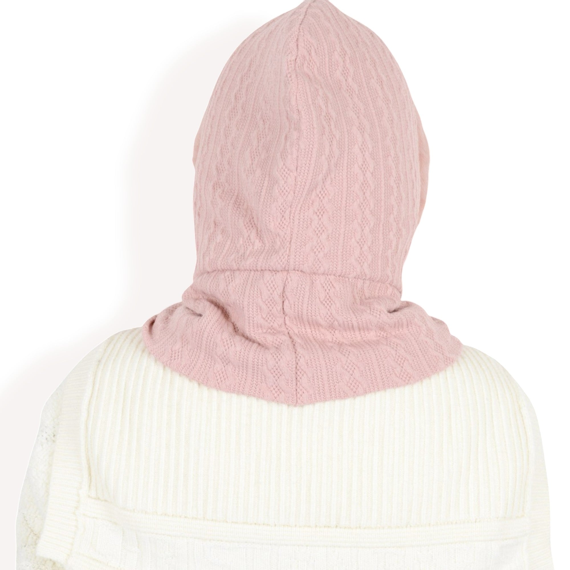 Anna-Kaci Women's Faux Fur Lined Knit Hooded Scarf with Adjustable Drawstring and Full Coverage for Winter Warmth