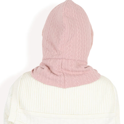 Anna-Kaci Women's Faux Fur Lined Knit Hooded Scarf with Adjustable Drawstring and Full Coverage for Winter Warmth