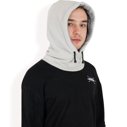 Anna-Kaci Men's Fleece Hooded Neck Warmer with Adjustable Drawstrings and Full Face Coverage for Cold Weather