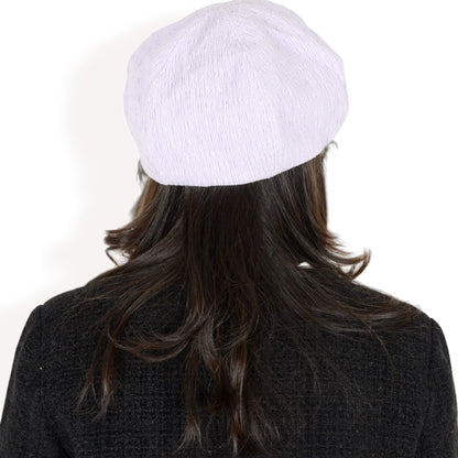 Anna-Kaci Women's Lightweight Textured Beret with Soft Stretch Fit and Chic Parisian Design