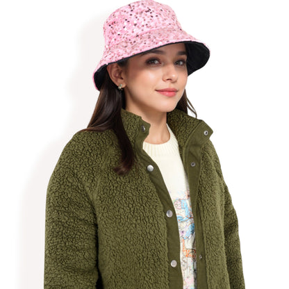 Anna-Kaci Women's Sequin Bucket Hat with Sparkling Design and Reversible Feature for Stylish Casual or Party Looks
