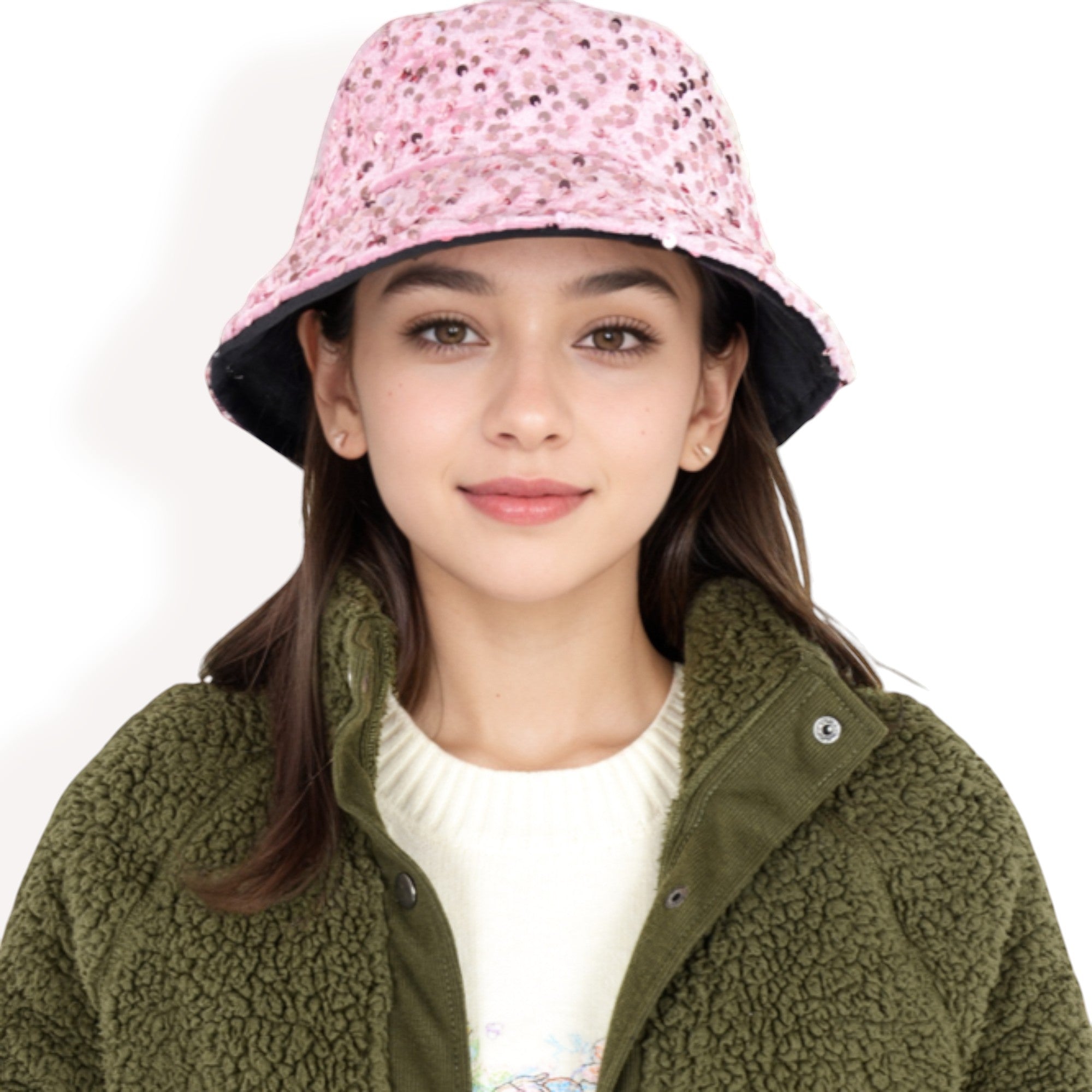 Anna-Kaci Women's Sequin Bucket Hat with Sparkling Design and Reversible Feature for Stylish Casual or Party Looks