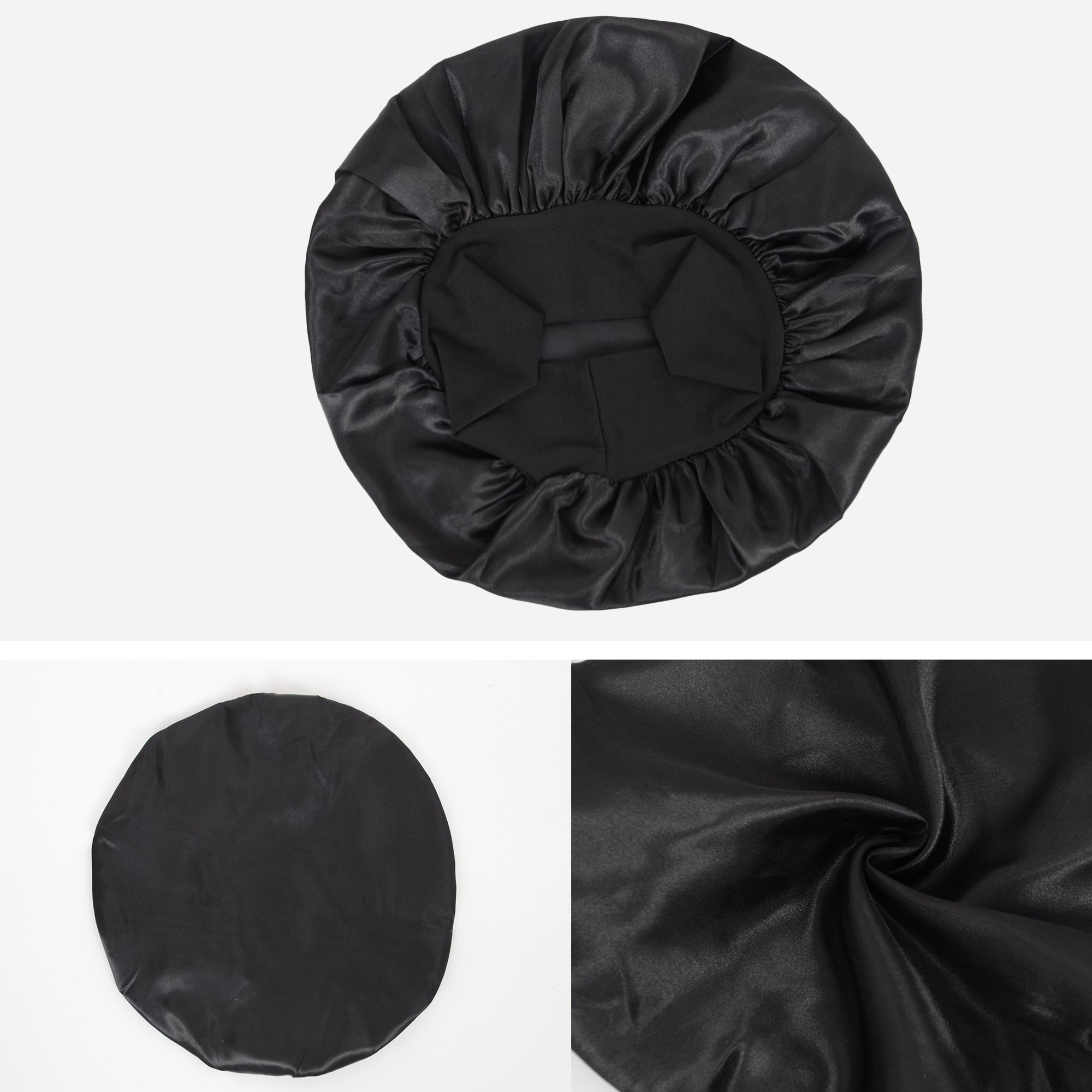Anna-Kaci Satin Sleep Bonnet Elasticity Wide Band Silky Hair Protection for Curly and Natural Hair