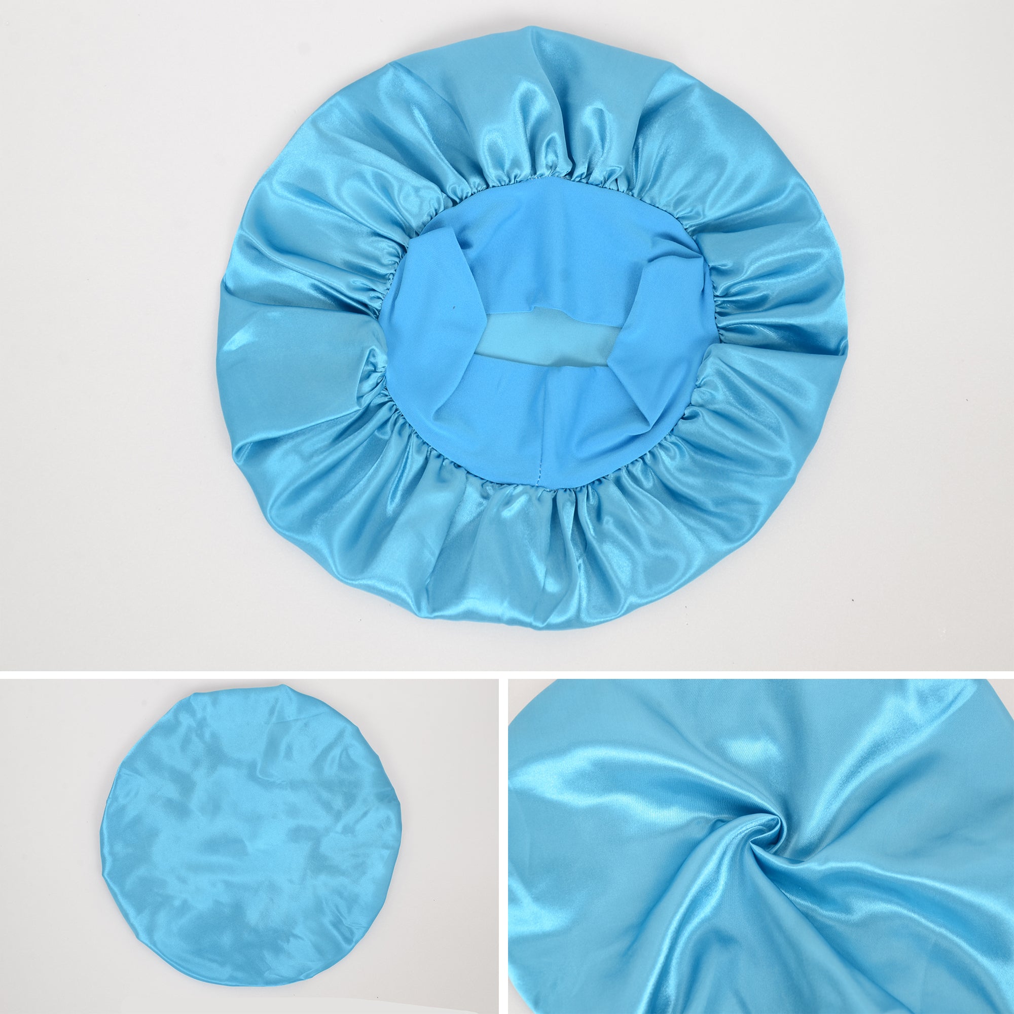 Anna-Kaci Satin Sleep Bonnet Elasticity Wide Band Silky Hair Protection for Curly and Natural Hair