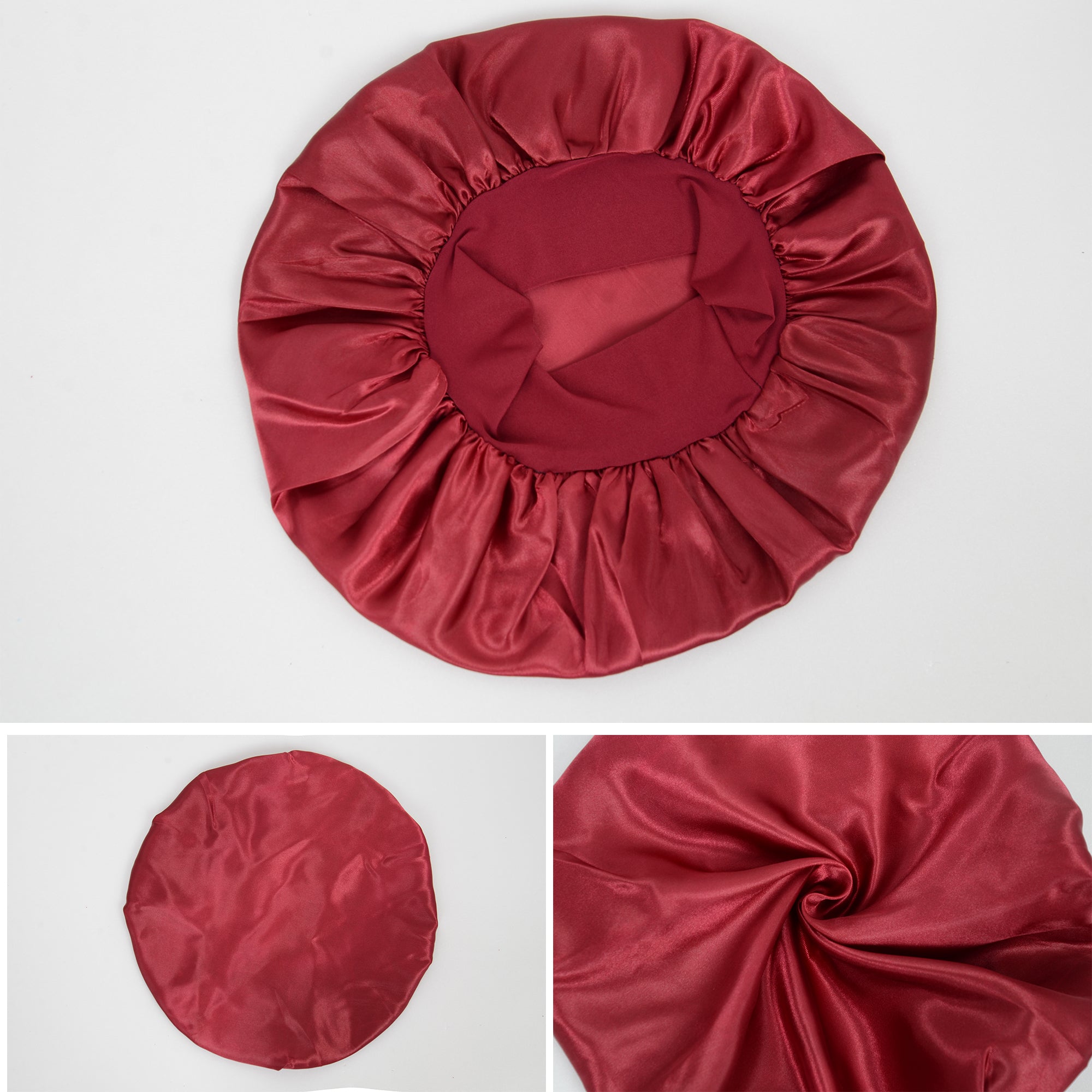 Anna-Kaci Satin Sleep Bonnet Elasticity Wide Band Silky Hair Protection for Curly and Natural Hair