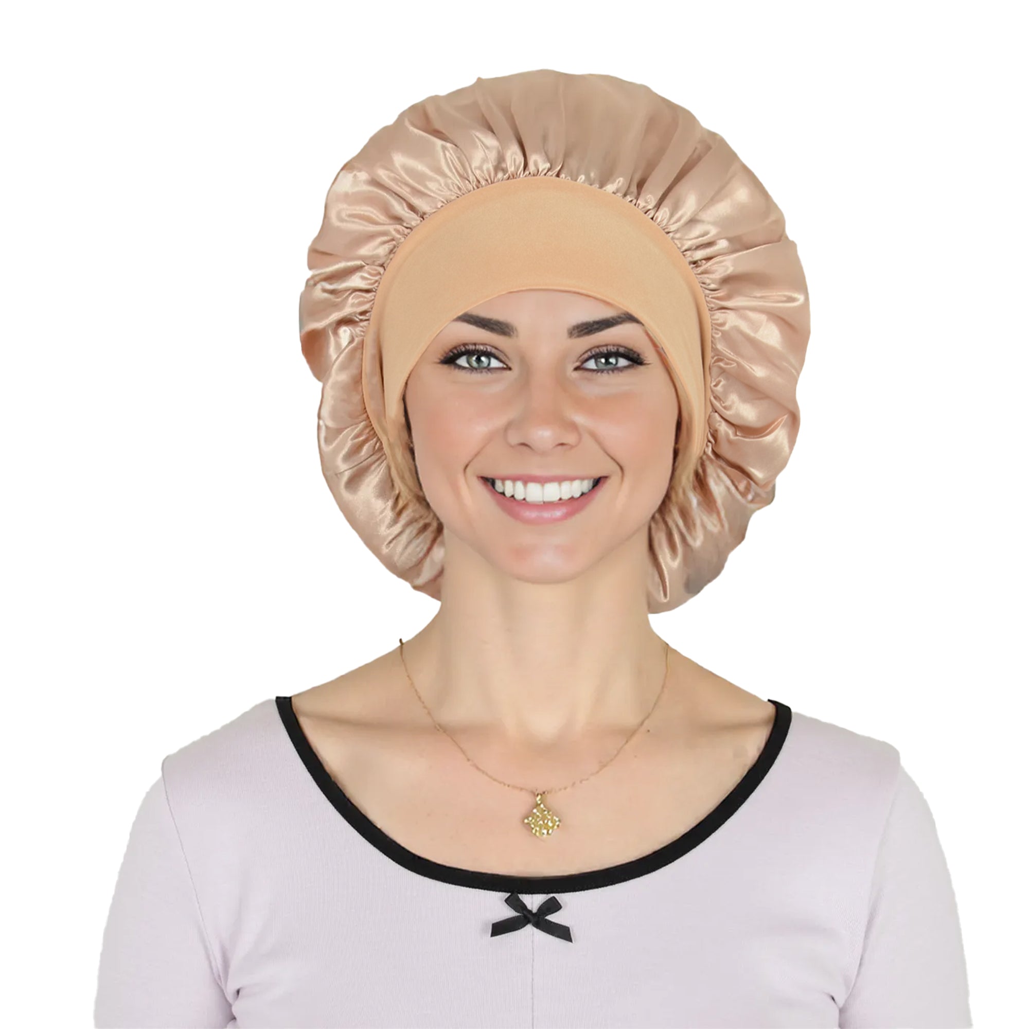Anna-Kaci Satin Sleep Bonnet Elasticity Wide Band Silky Hair Protection for Curly and Natural Hair