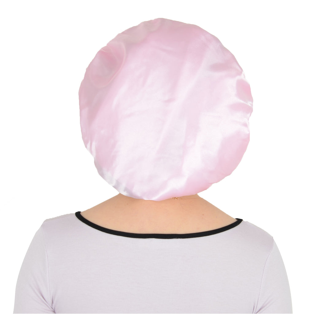 Anna-Kaci Satin Sleep Bonnet Elasticity Wide Band Silky Hair Protection for Curly and Natural Hair