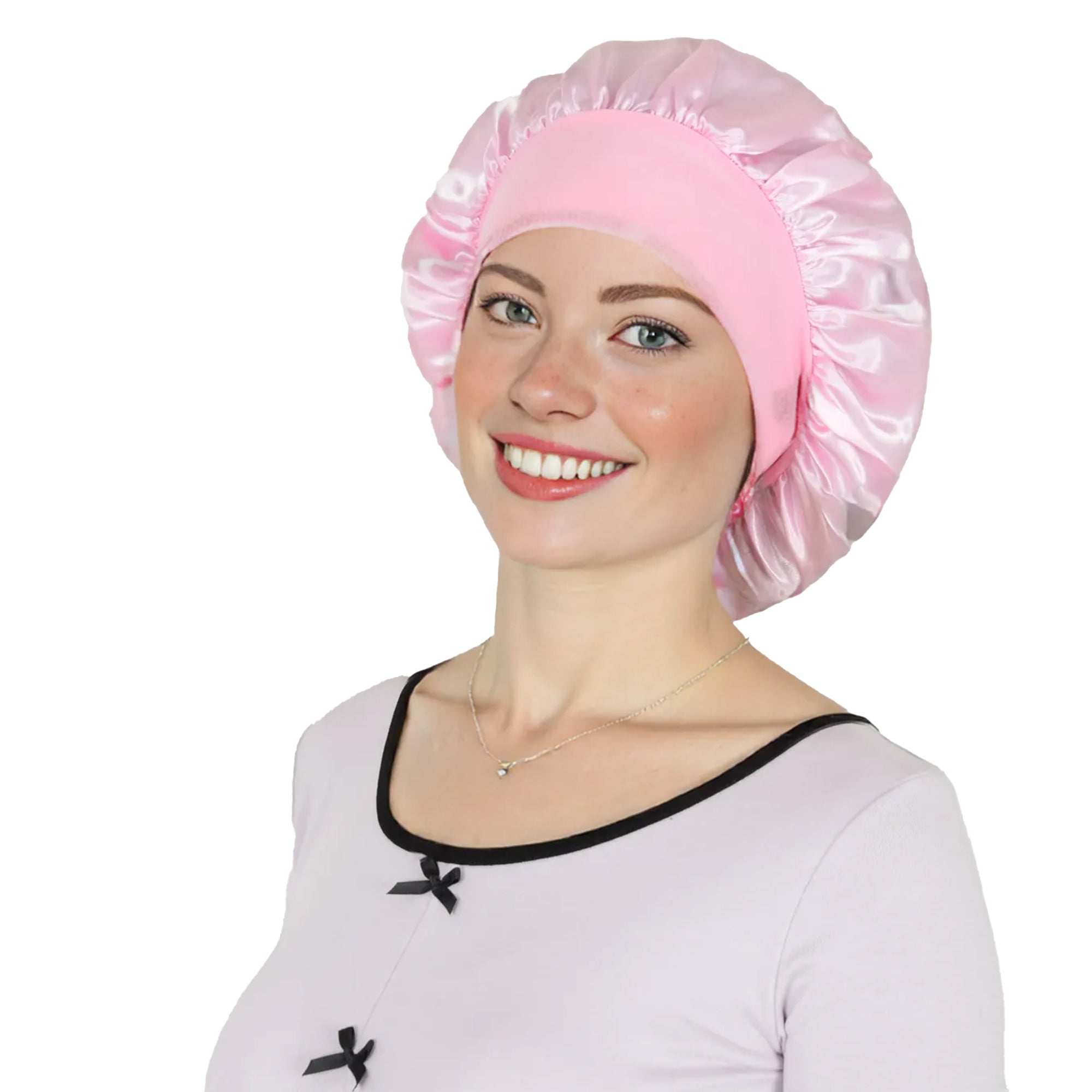 Anna-Kaci Satin Sleep Bonnet Elasticity Wide Band Silky Hair Protection for Curly and Natural Hair