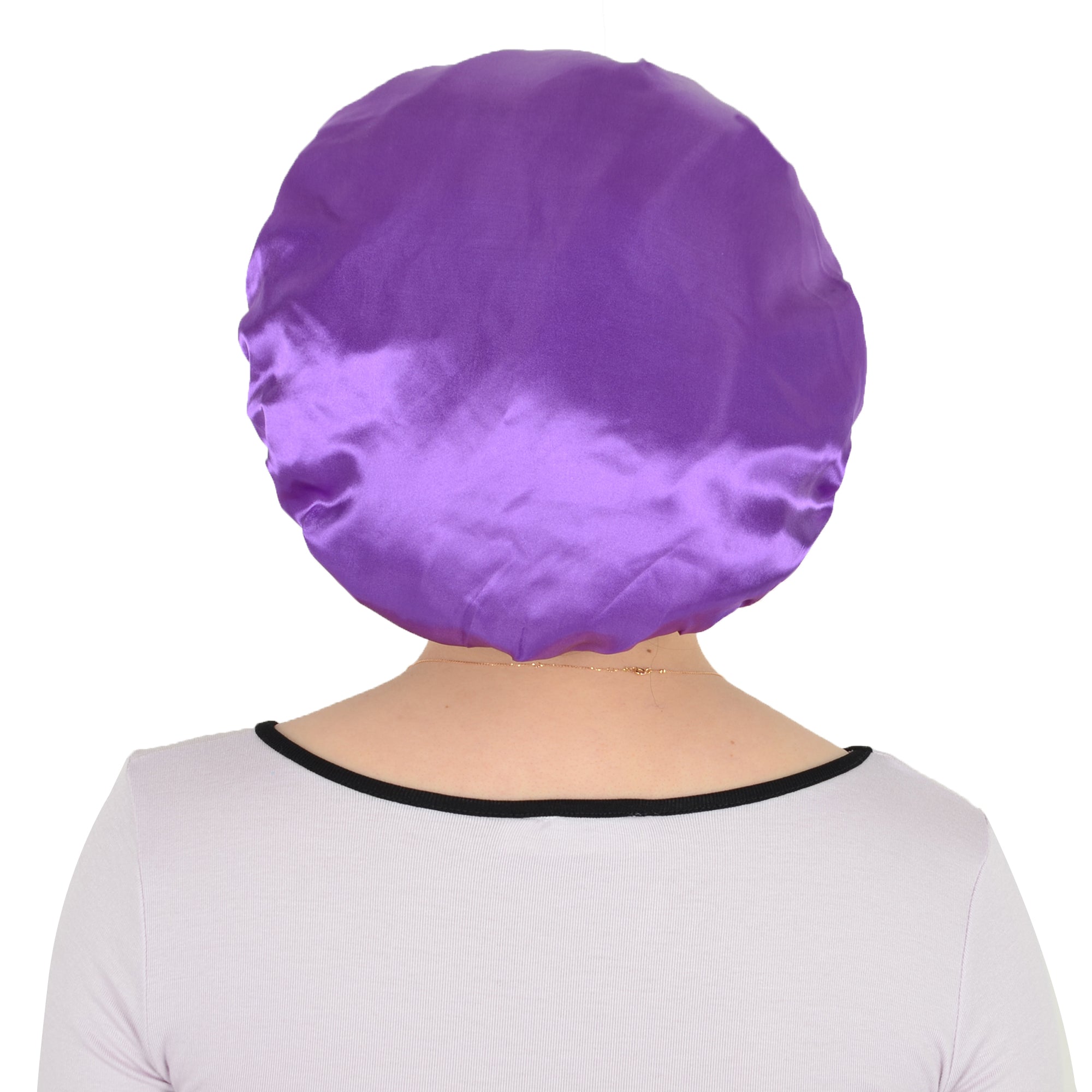 Anna-Kaci Satin Sleep Bonnet Elasticity Wide Band Silky Hair Protection for Curly and Natural Hair