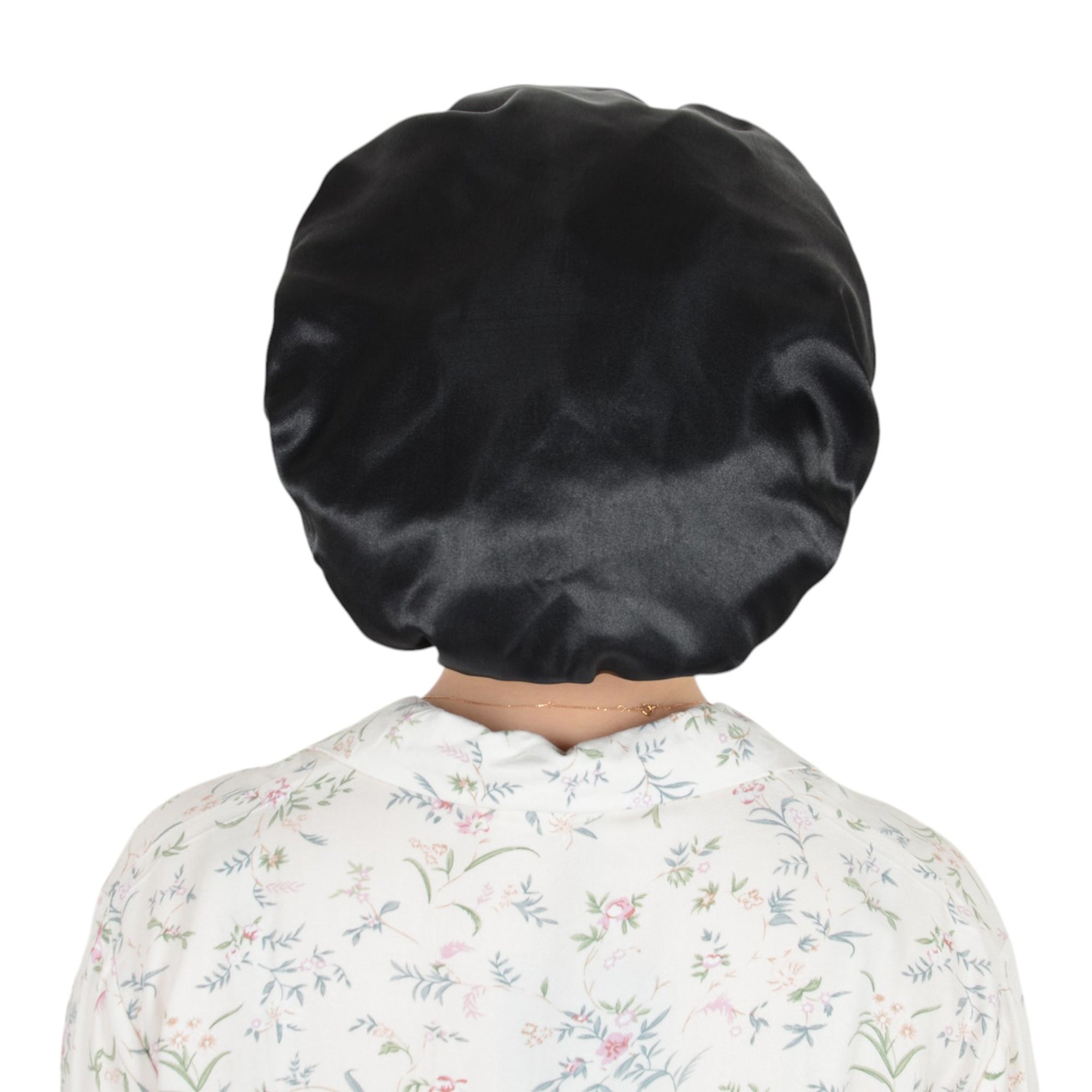 Anna-Kaci Satin Sleep Bonnet Double Layer Ruffled Edge Reversible Silky Cap for Curly and Natural Hair
