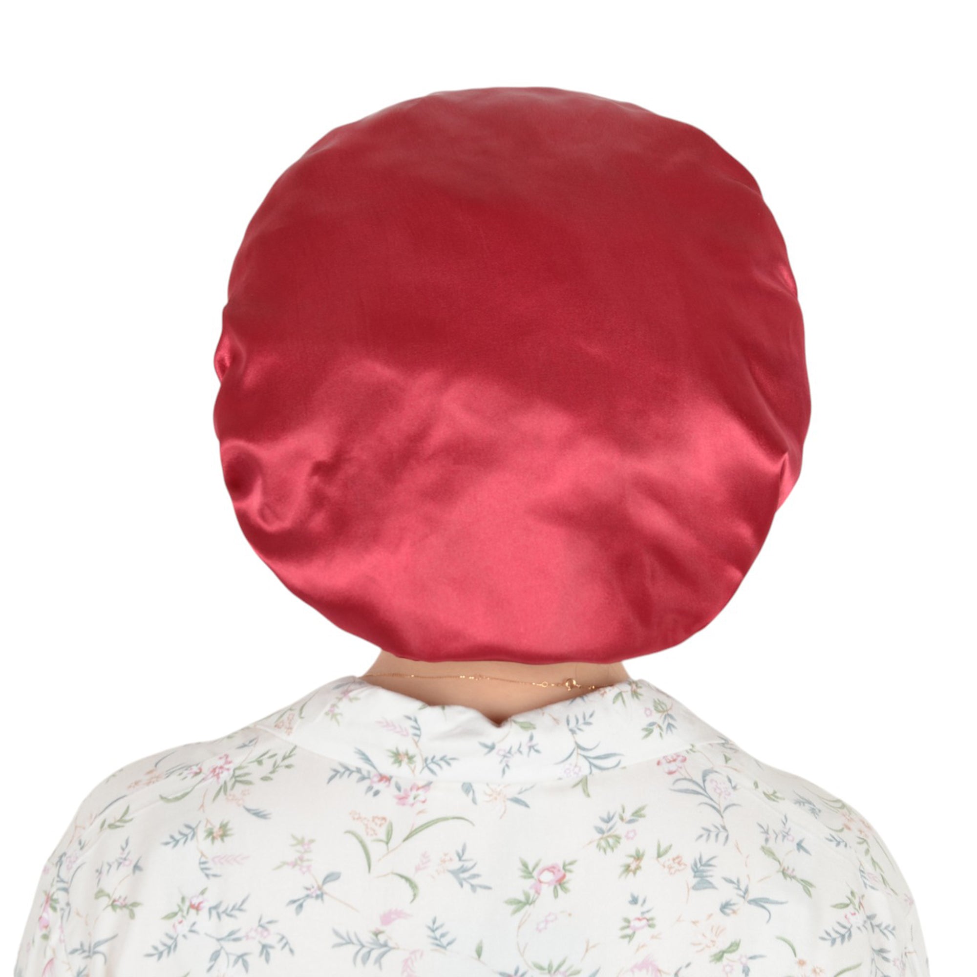 Anna-Kaci Satin Sleep Bonnet Double Layer Ruffled Edge Reversible Silky Cap for Curly and Natural Hair