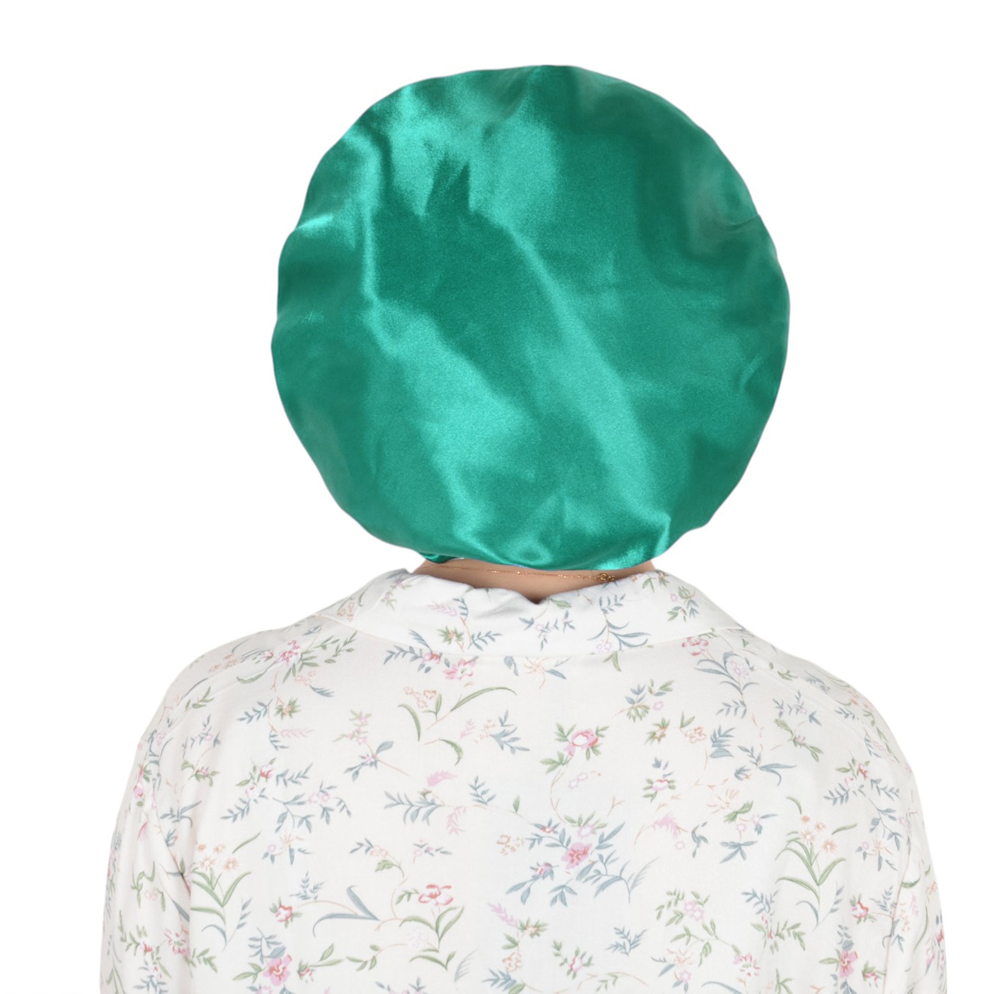 Anna-Kaci Satin Sleep Bonnet Double Layer Ruffled Edge Reversible Silky Cap for Curly and Natural Hair