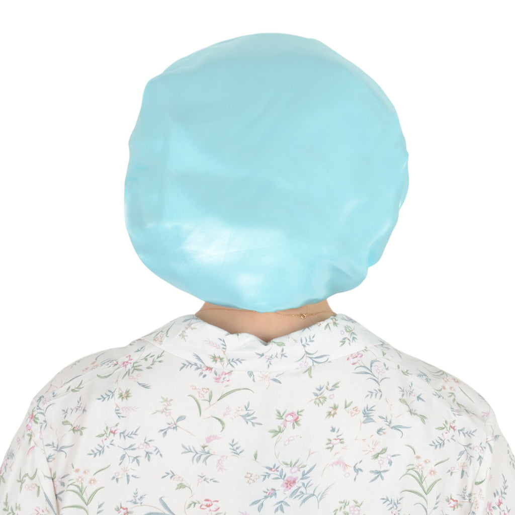 Anna-Kaci Satin Sleep Bonnet Double Layer Ruffled Edge Reversible Silky Cap for Curly and Natural Hair
