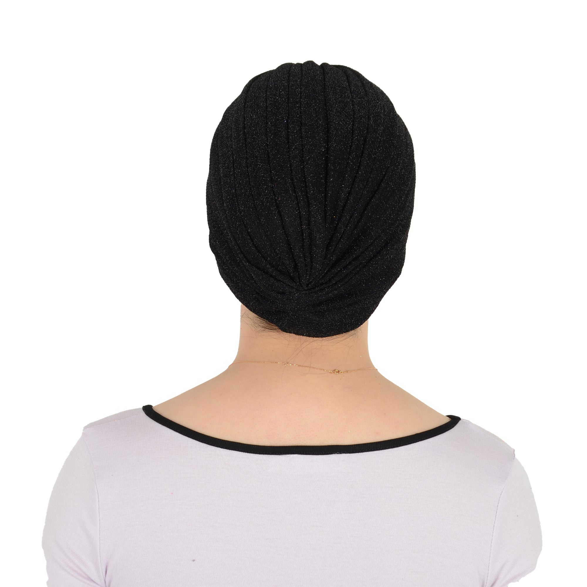 Anna-Kaci Glitter Turban Twist Knot Head Wrap Stretchy Metallic Fabric Elegant Headscarf for Stylish Looks