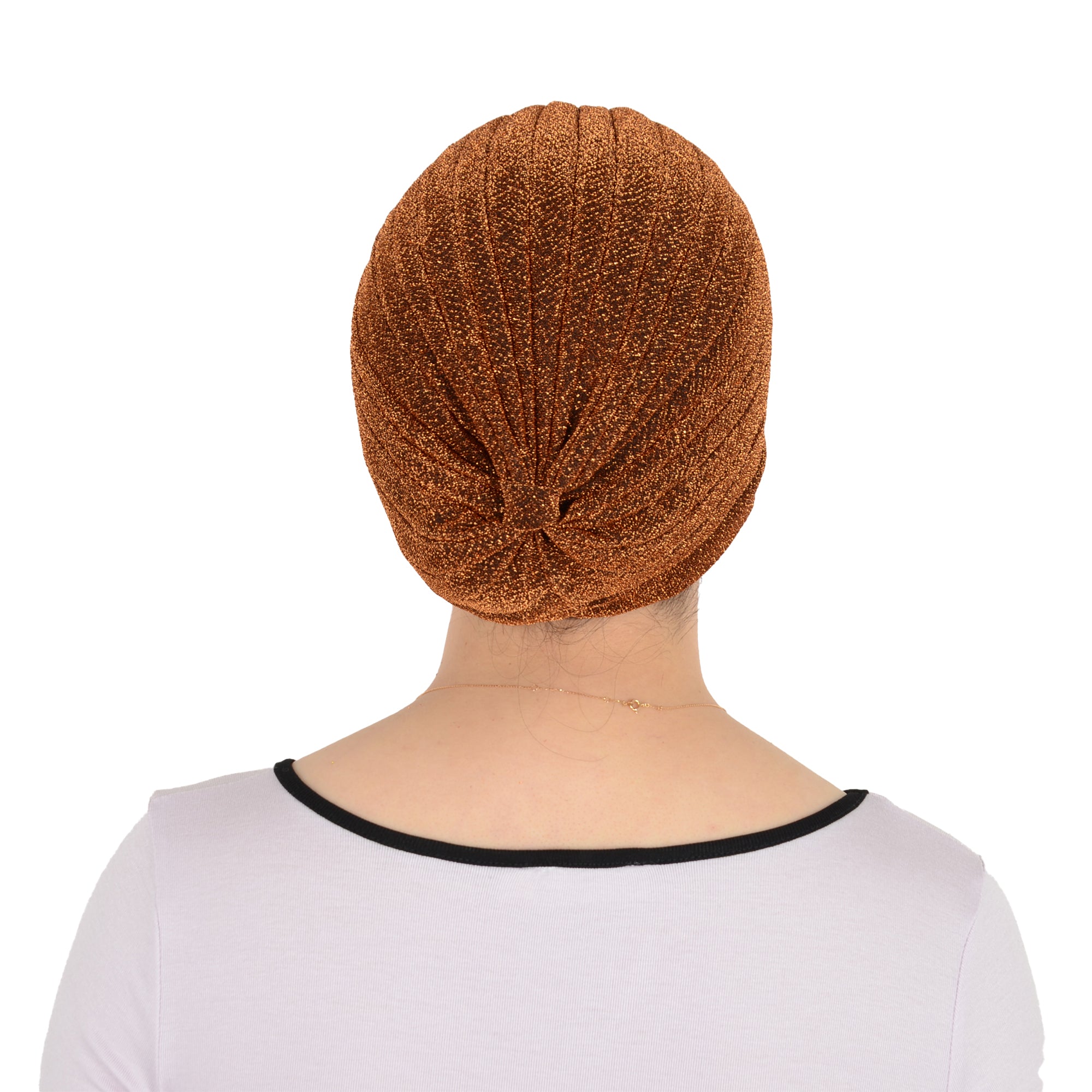 Anna-Kaci Glitter Turban Twist Knot Head Wrap Stretchy Metallic Fabric Elegant Headscarf for Stylish Looks