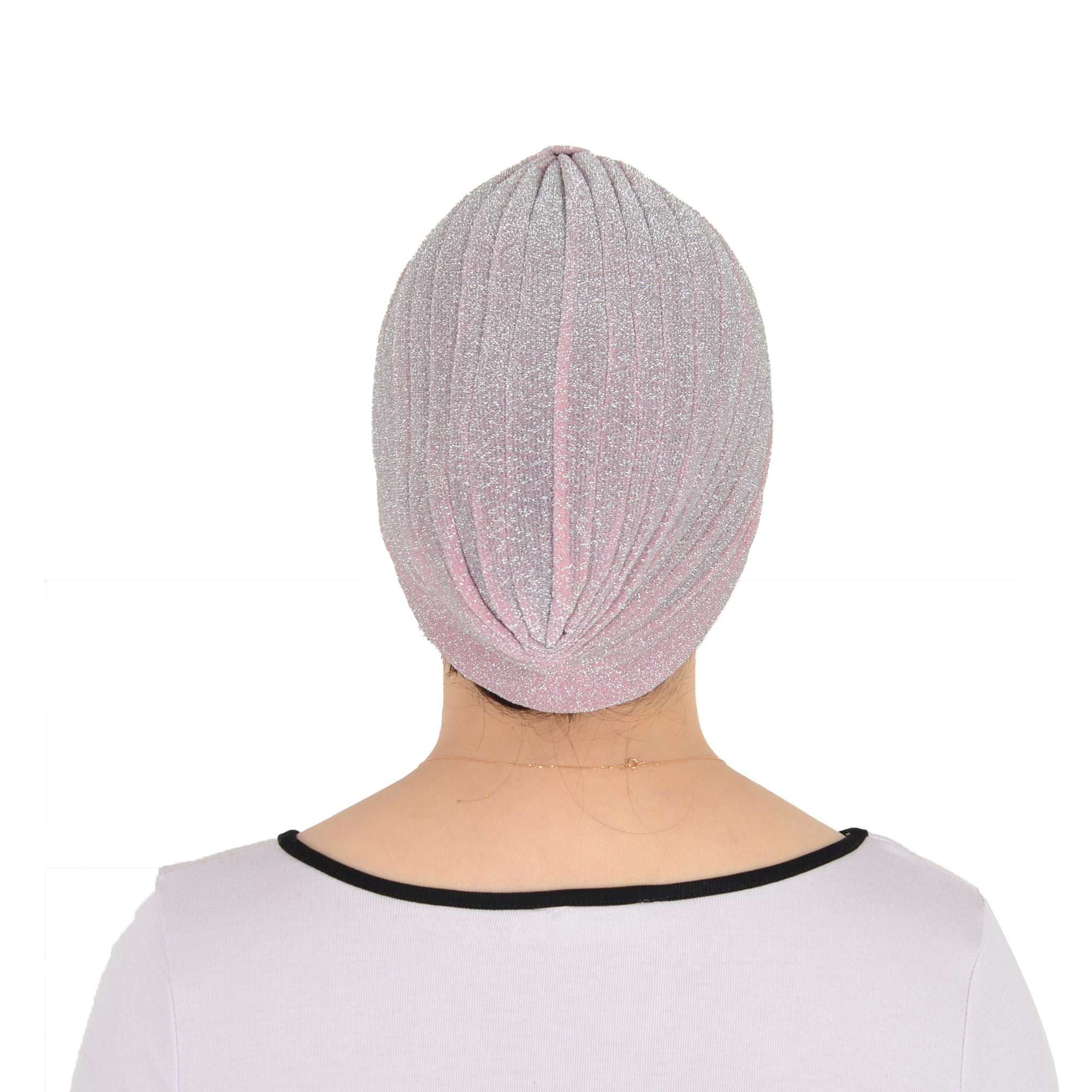 Anna-Kaci Glitter Turban Twist Knot Head Wrap Stretchy Metallic Fabric Elegant Headscarf for Stylish Looks