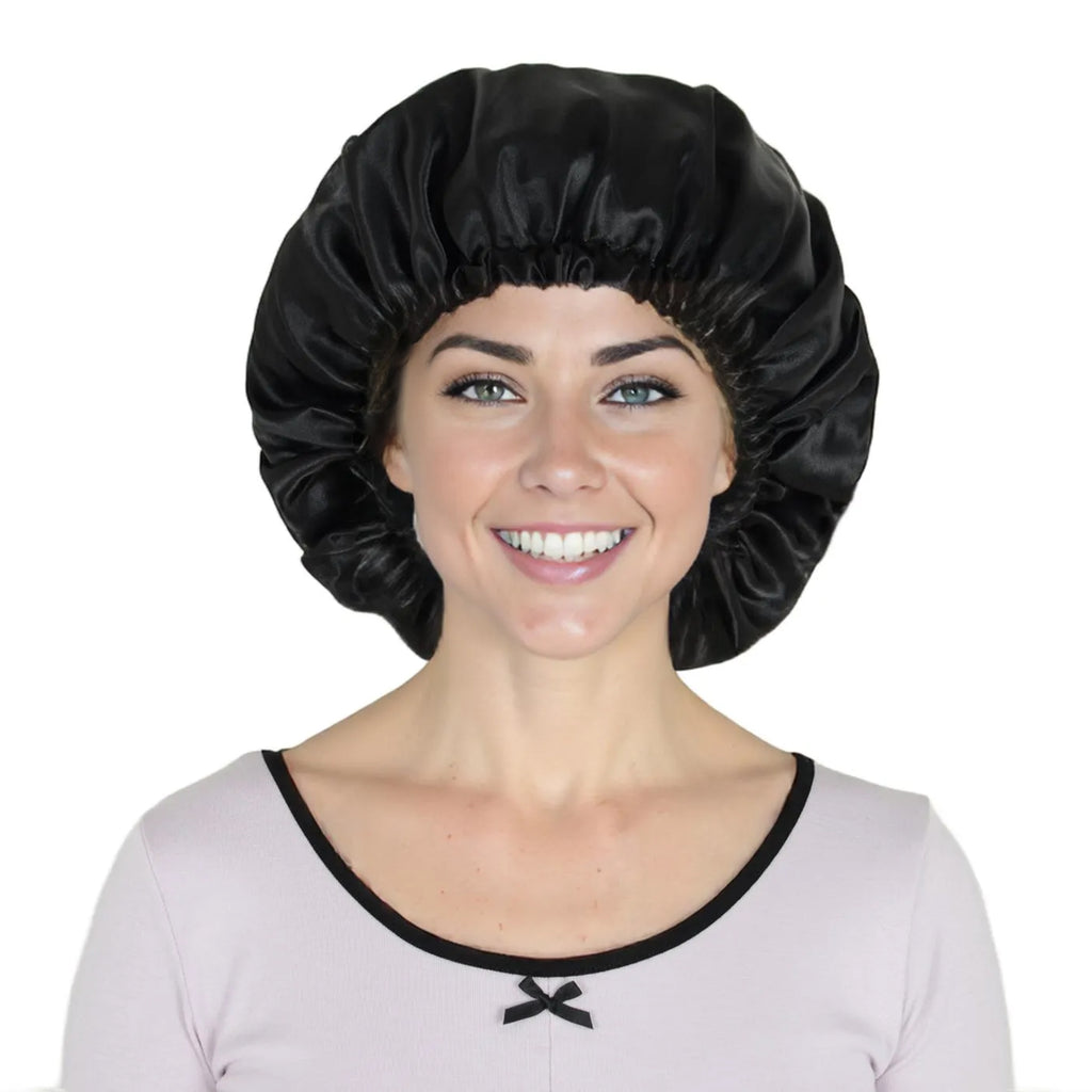 Anna-Kaci Sleep Bonnet Adjustable Elastic Band Smooth Hair Protection Cap for Curly and Natural Hair