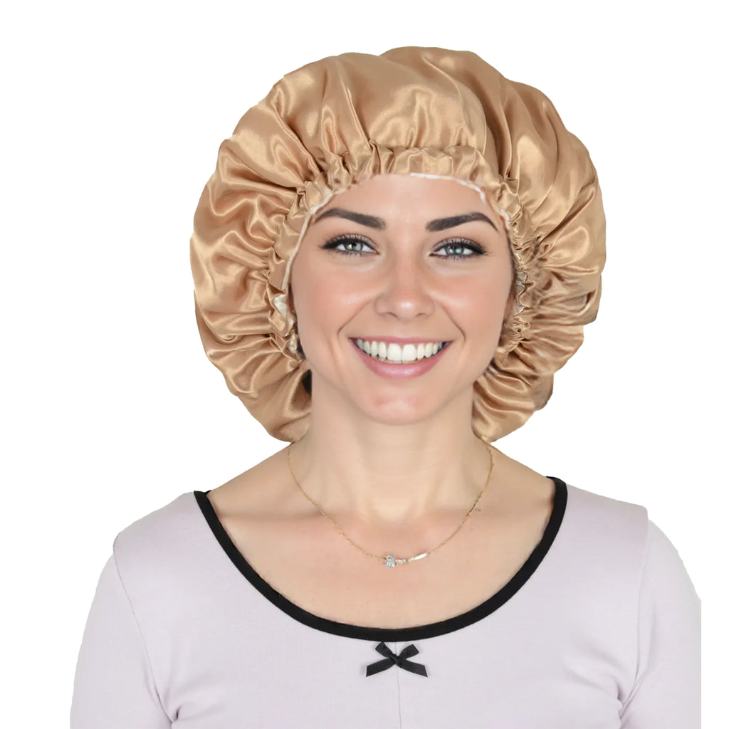 Anna-Kaci Sleep Bonnet Adjustable Elastic Band Smooth Hair Protection Cap for Curly and Natural Hair