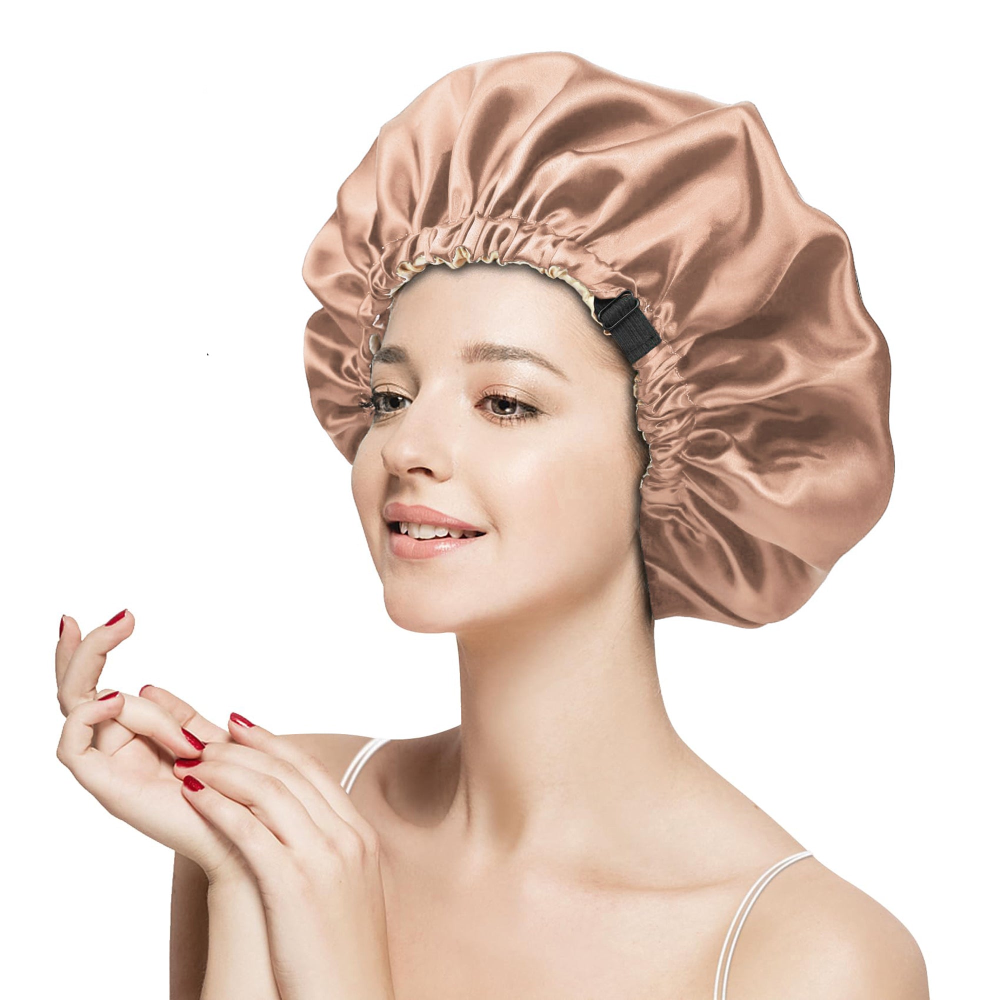 Anna-Kaci Sleep Bonnet Adjustable Elastic Band Smooth Hair Protection Cap for Curly and Natural Hair