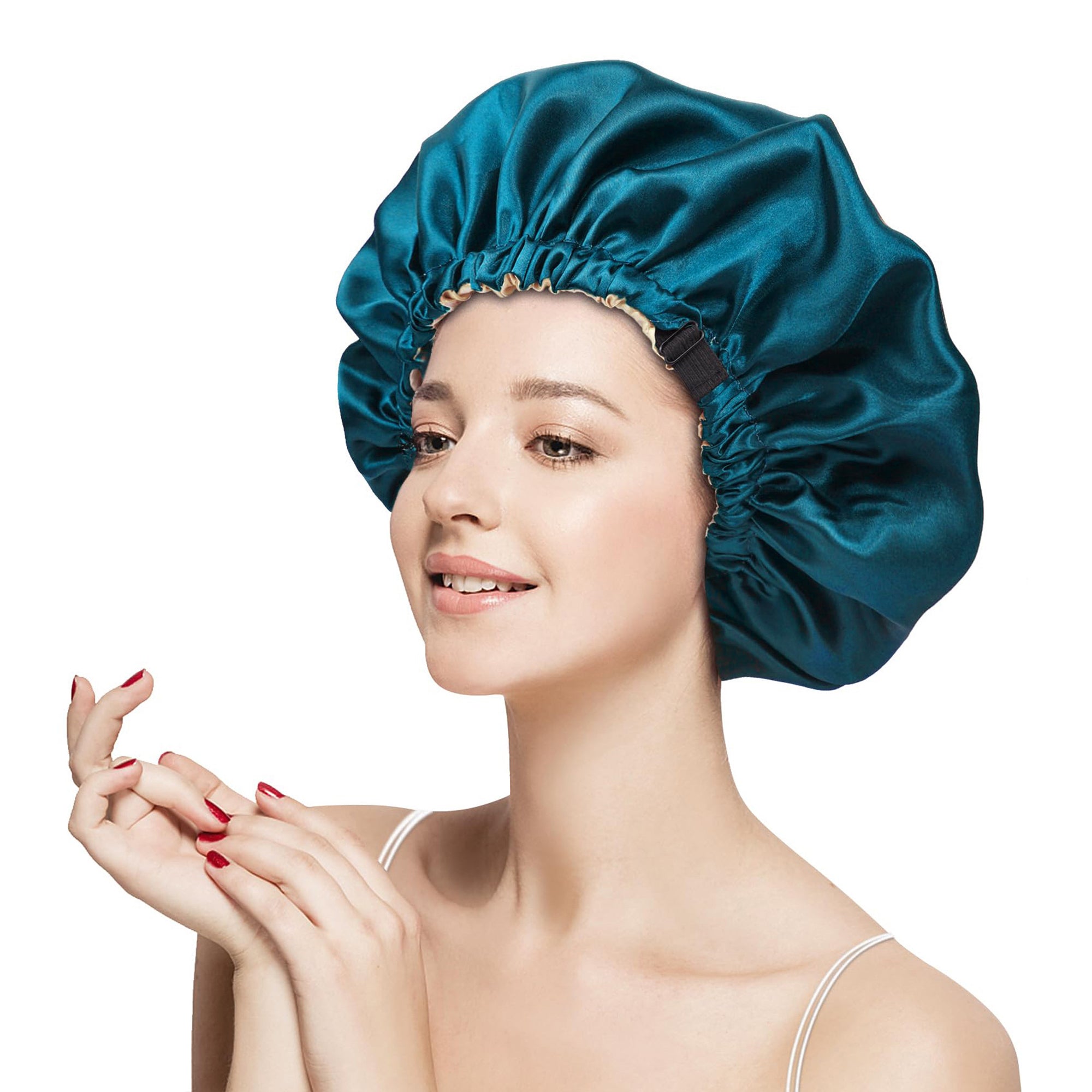 Anna-Kaci Sleep Bonnet Adjustable Elastic Band Smooth Hair Protection Cap for Curly and Natural Hair