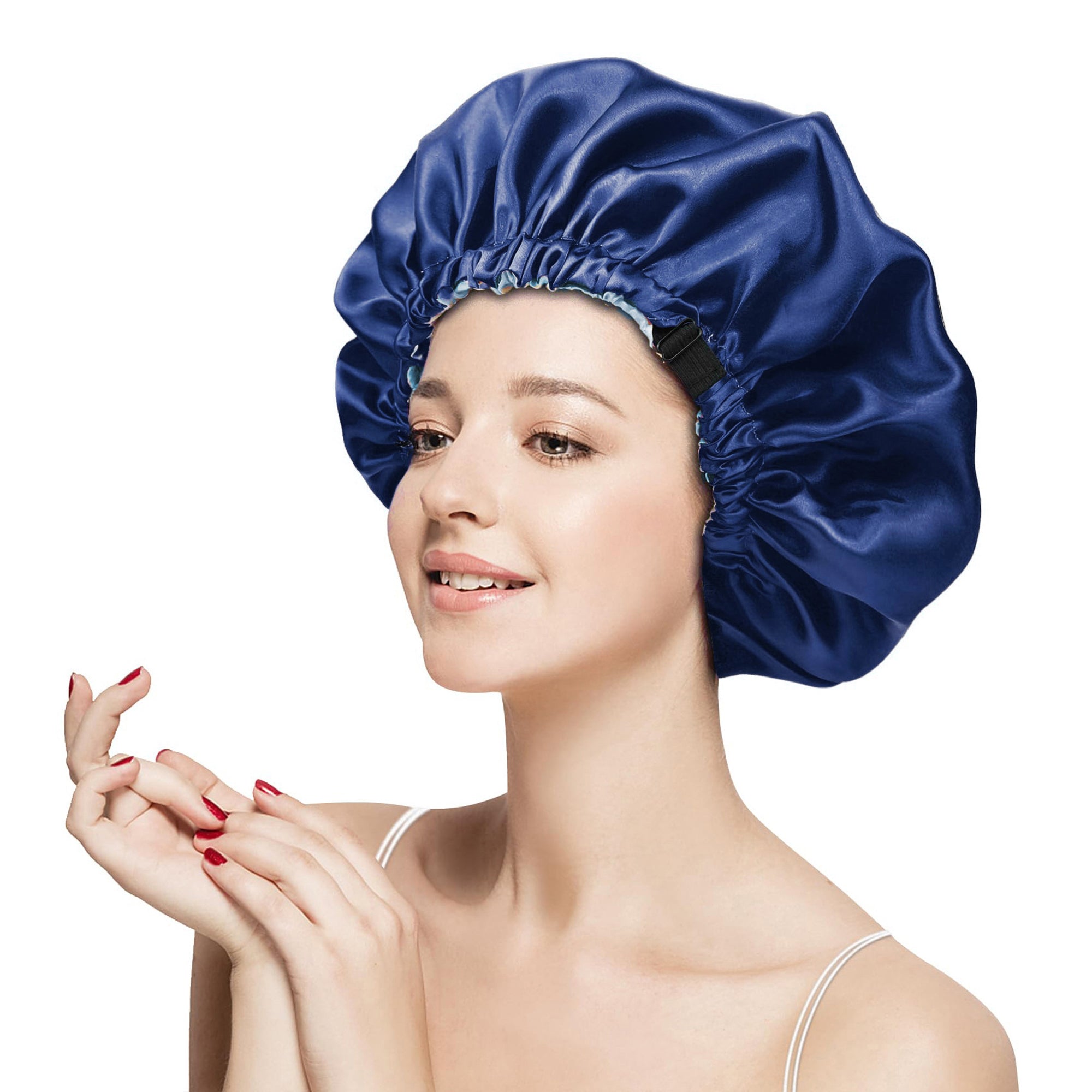 Anna-Kaci Sleep Bonnet Adjustable Elastic Band Smooth Hair Protection Cap for Curly and Natural Hair