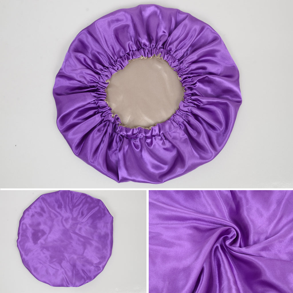 Anna-Kaci Sleep Bonnet Adjustable Elastic Band Smooth Hair Protection Cap for Curly and Natural Hair