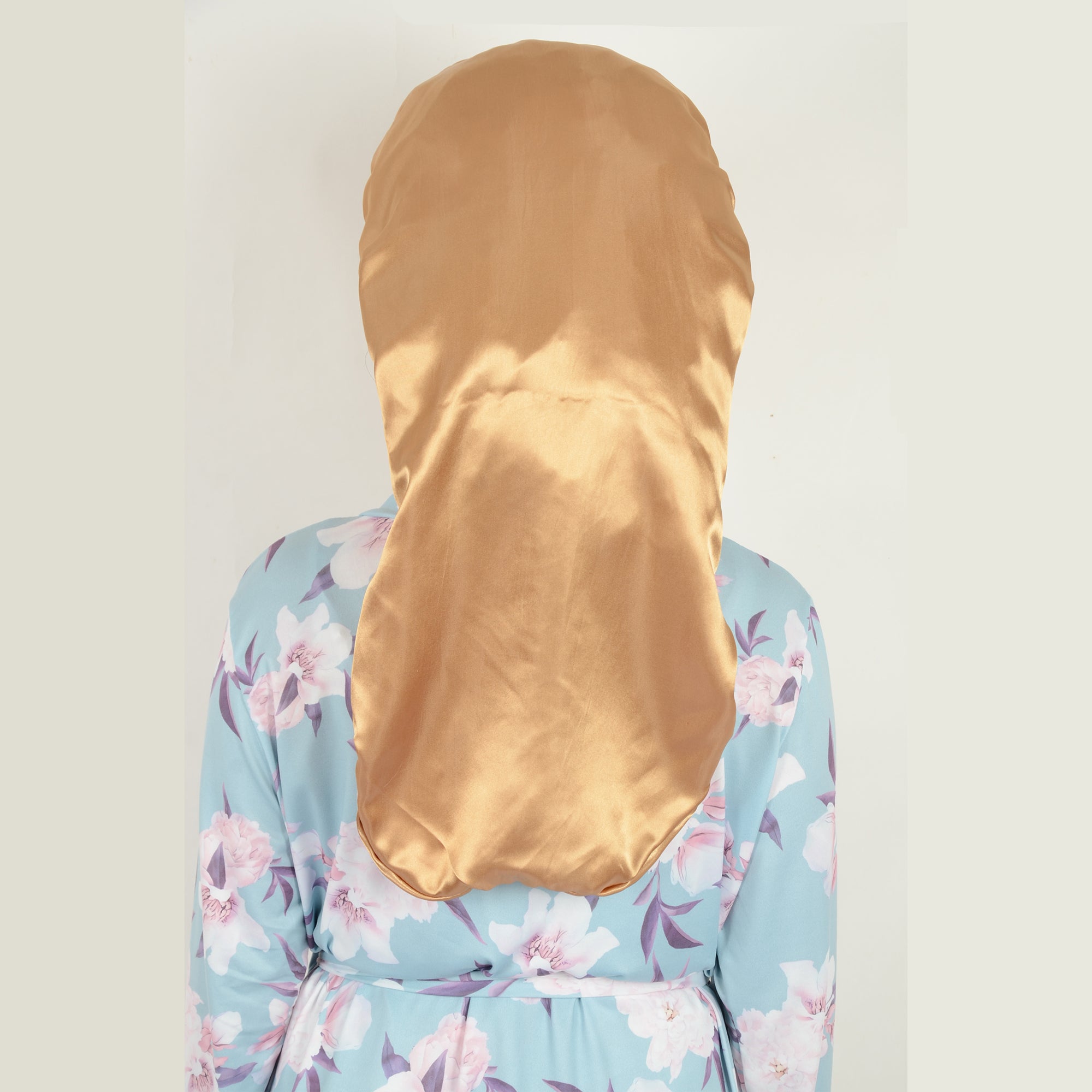 Anna-Kaci Satin Long Bonnet Sleep Cap with Stretch Turban Band for Hair Protection and Moisture Retention