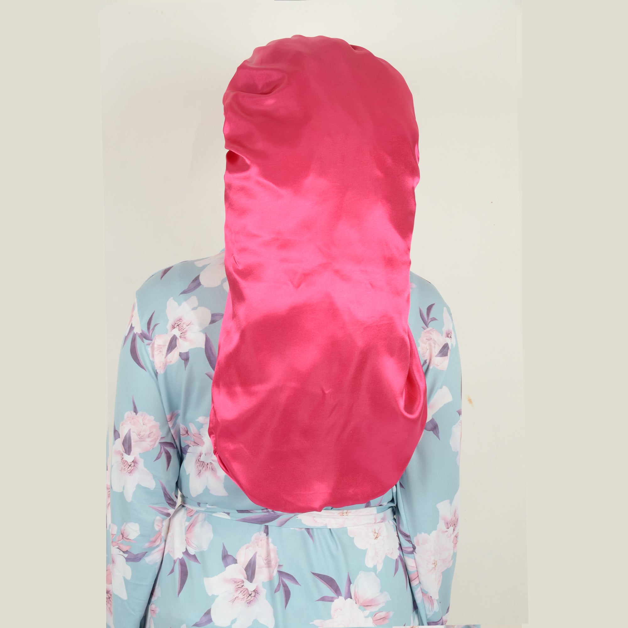 Anna-Kaci Satin Long Bonnet Sleep Cap with Stretch Turban Band for Hair Protection and Moisture Retention