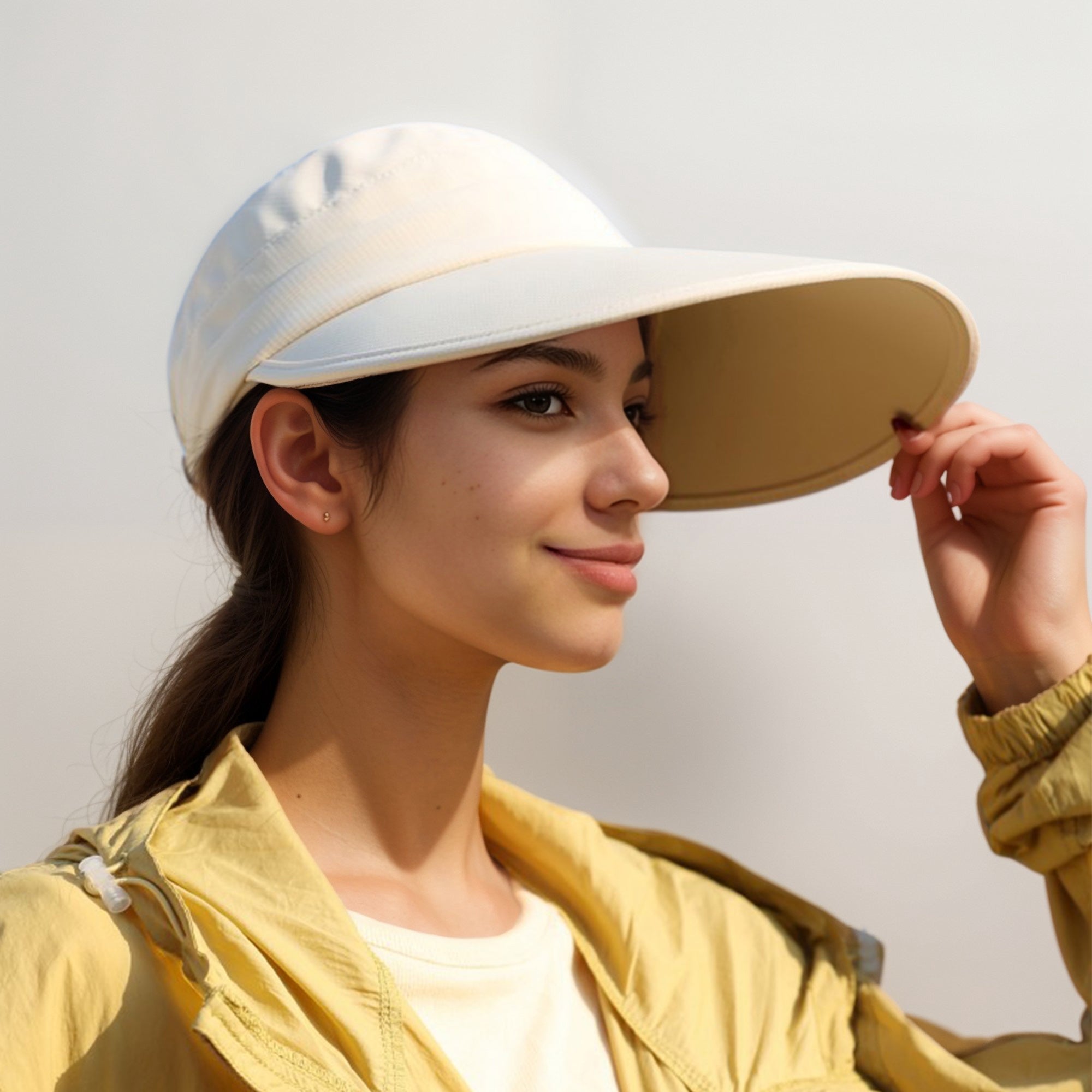 Anna-Kaci Women's Sporty Wide Brim Sun Visor Hat with Adjustable Back Strap Lightweight UV Protection Cap for Outdoor Activities