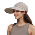 Anna-Kaci Women's Sporty Wide Brim Sun Visor Hat with Adjustable Back Strap Lightweight UV Protection Cap for Outdoor Activities