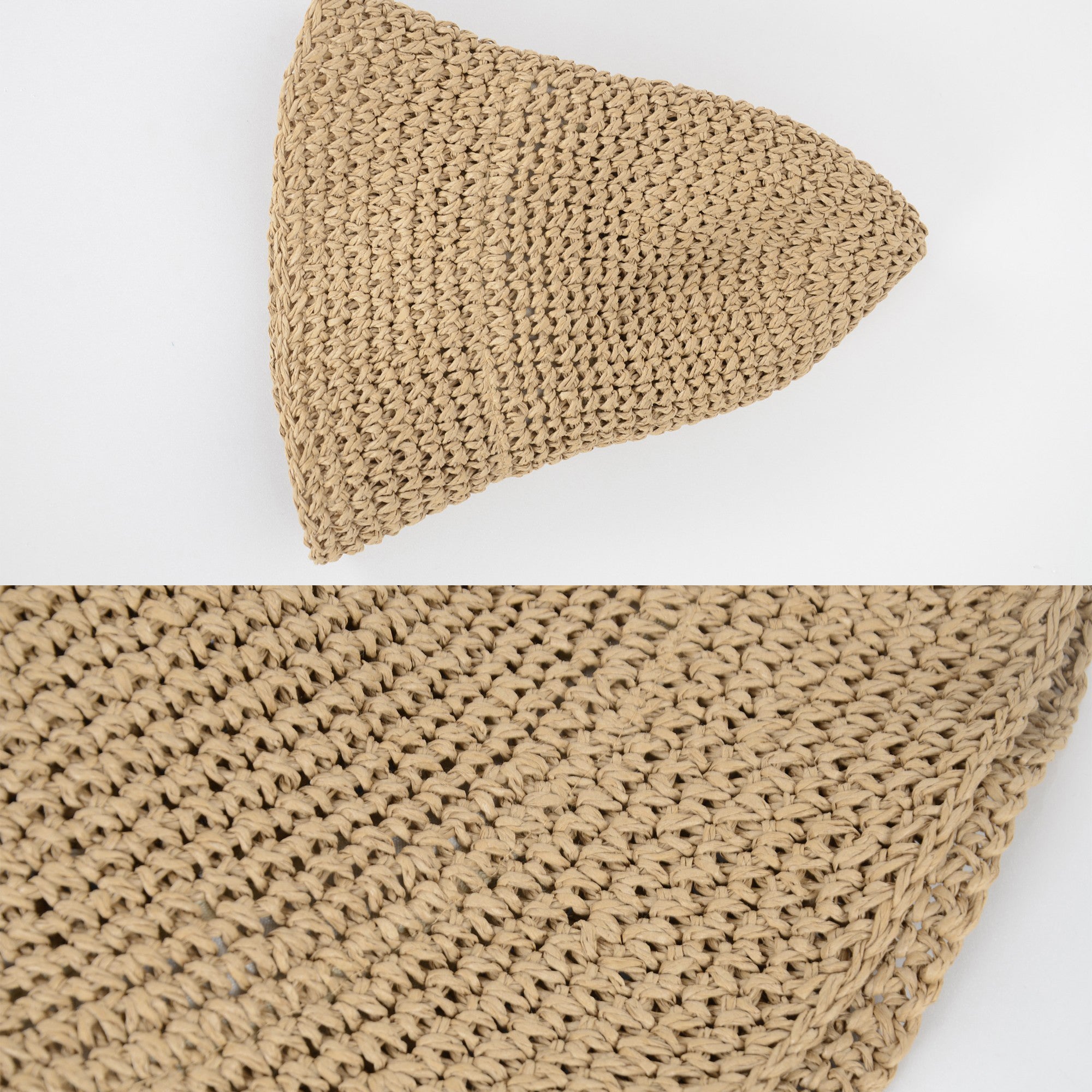 Anna-Kaci Crochet Raffia Bucket Hat Lightweight Foldable Wide Brim Sun Hat for Stylish Summer Protection