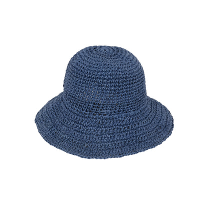 Anna-Kaci Crochet Raffia Sun Hat with Wide Brim and Bow Detail Foldable Summer Beach Hat for Stylish Sun Protection