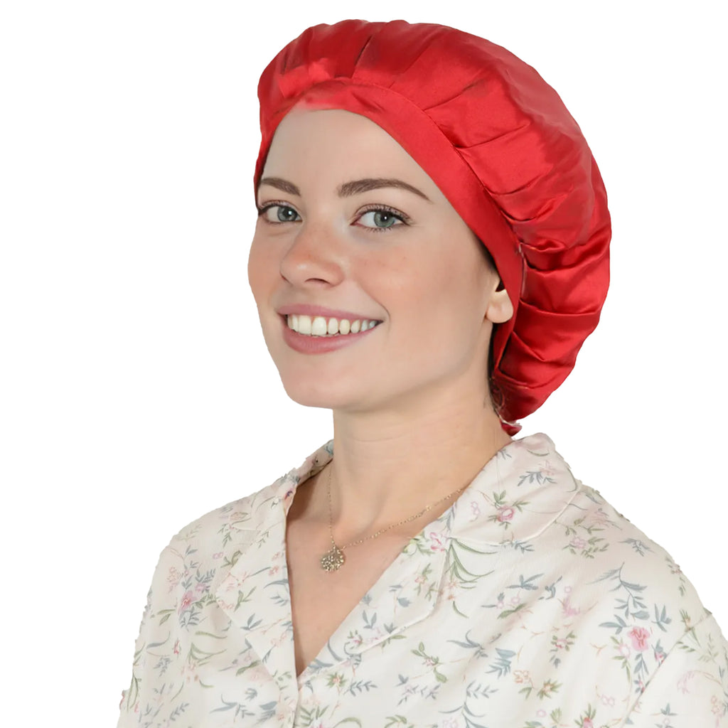 Anna-Kaci Women Satin Sleep Bonnet Adjustable Tie Back Hair Protection Cap for All Hair Types