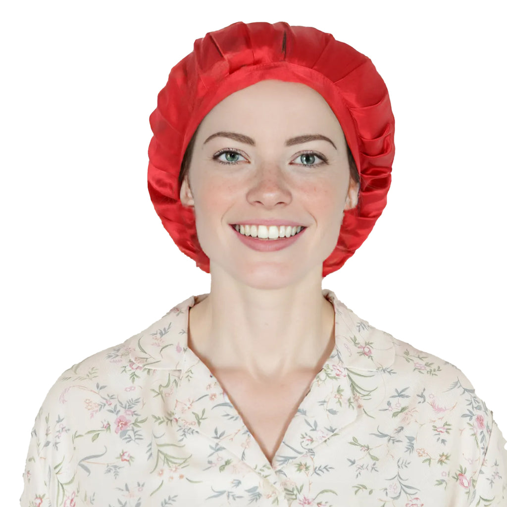 Anna-Kaci Women Satin Sleep Bonnet Adjustable Tie Back Hair Protection Cap for All Hair Types