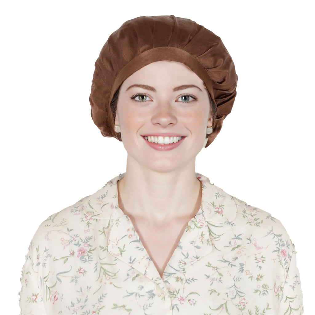Anna-Kaci Women Satin Sleep Bonnet Adjustable Tie Back Hair Protection Cap for All Hair Types