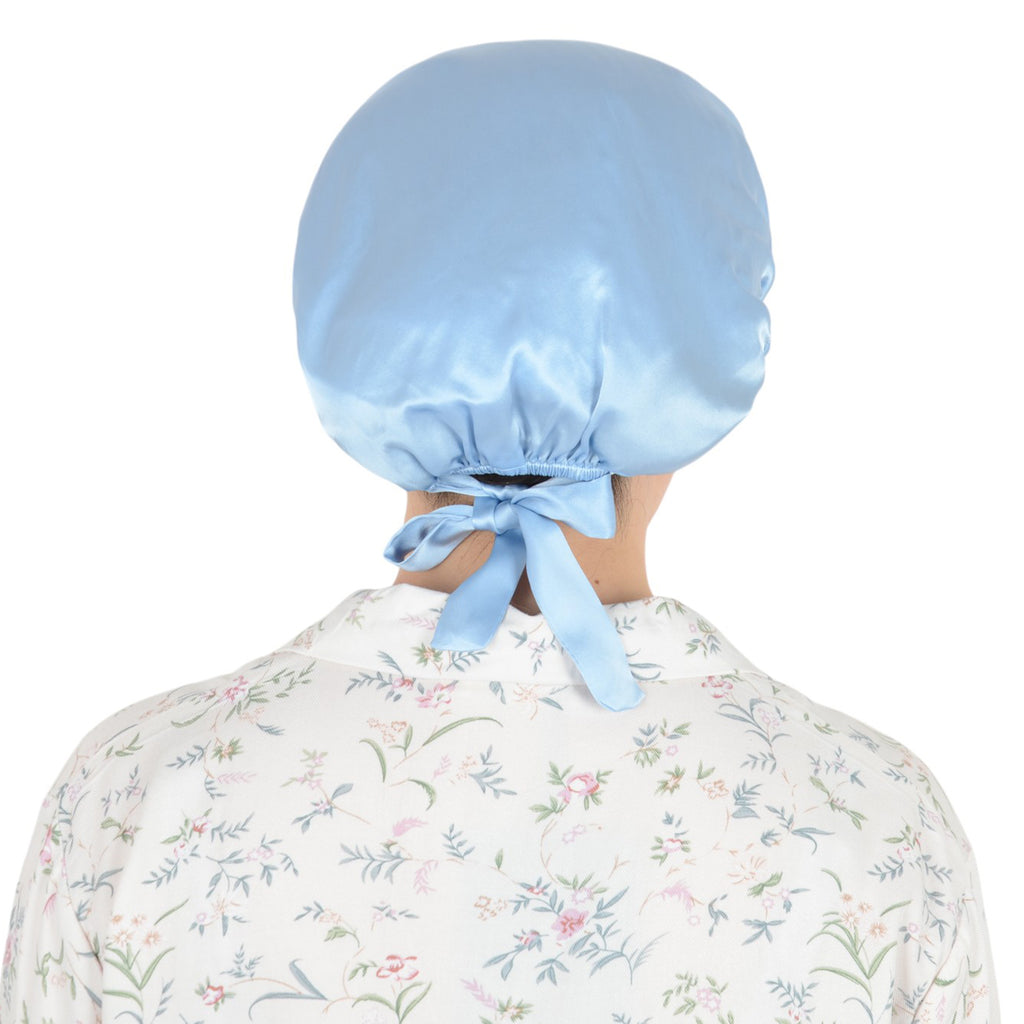 Anna-Kaci Women Satin Sleep Bonnet Adjustable Tie Back Hair Protection Cap for All Hair Types