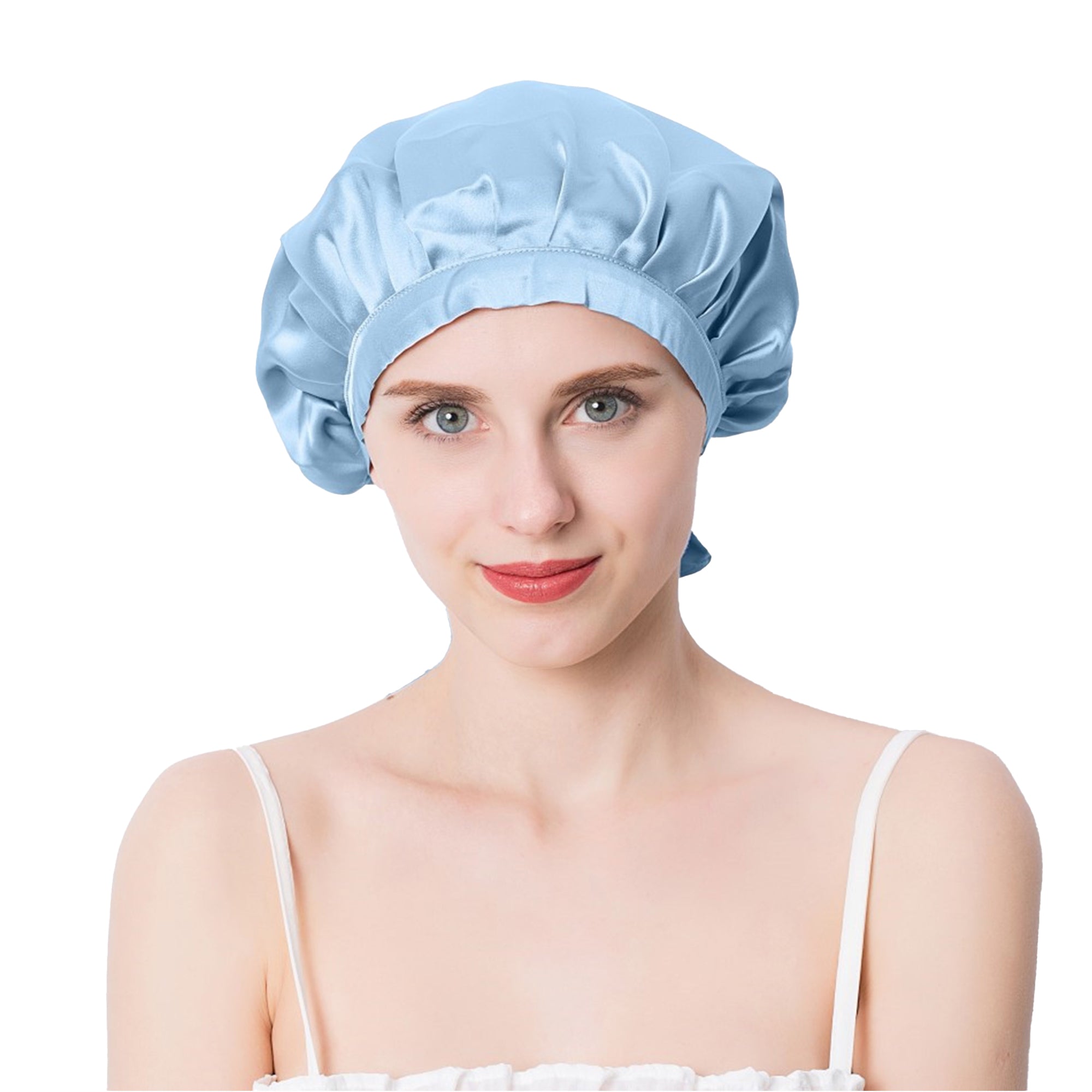 Anna-Kaci Women Satin Sleep Bonnet Adjustable Tie Back Hair Protection Cap for All Hair Types
