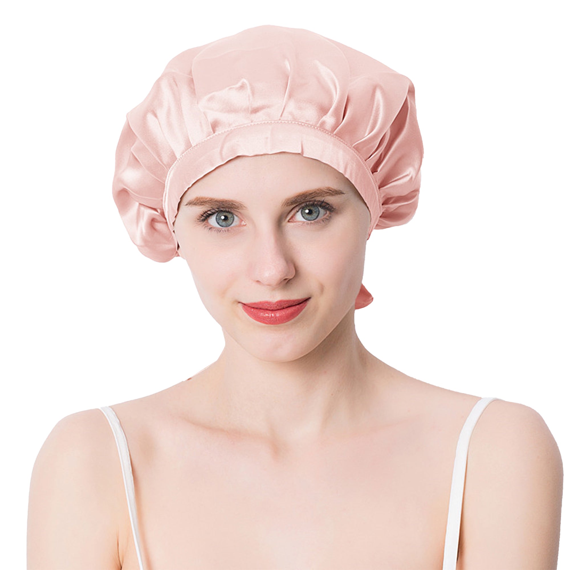 Anna-Kaci Women Satin Sleep Bonnet Adjustable Tie Back Hair Protection Cap for All Hair Types