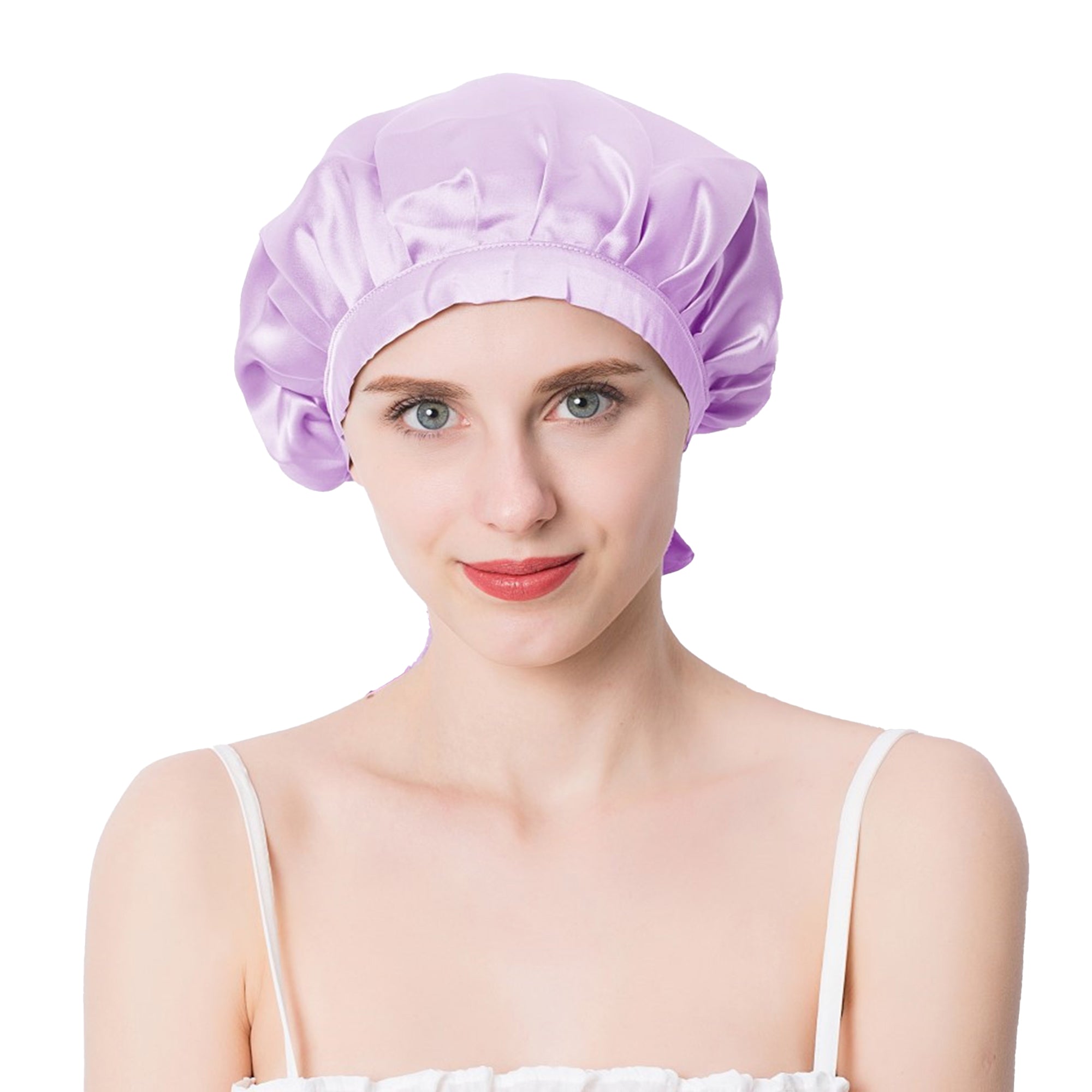 Anna-Kaci Women Satin Sleep Bonnet Adjustable Tie Back Hair Protection Cap for All Hair Types