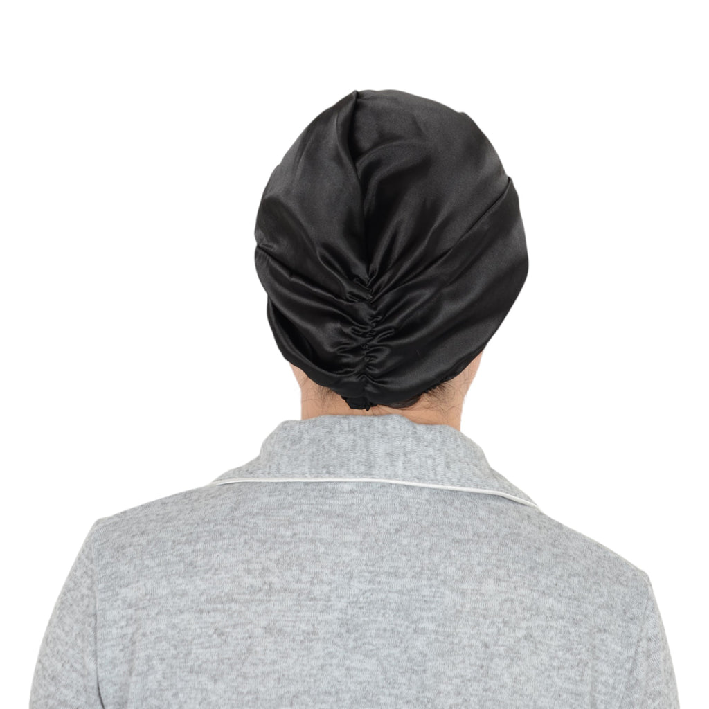 Anna-Kaci Women Silk Bonnet for Sleeping Satin Lined Hair Bonnet Twist Elastic Band Hair Cap
