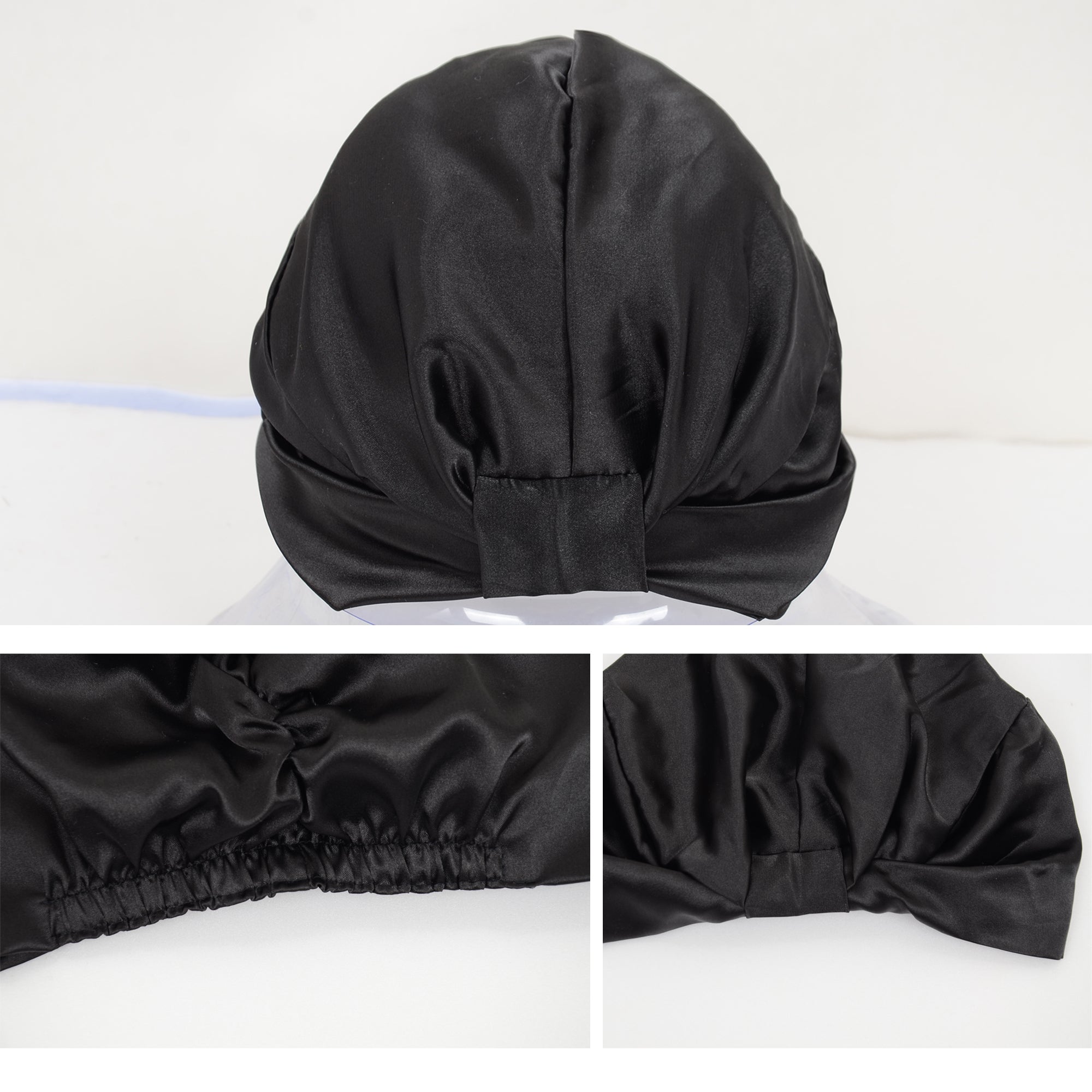Anna-Kaci Women Silk Bonnet for Sleeping Satin Lined Hair Bonnet Twist Elastic Band Hair Cap