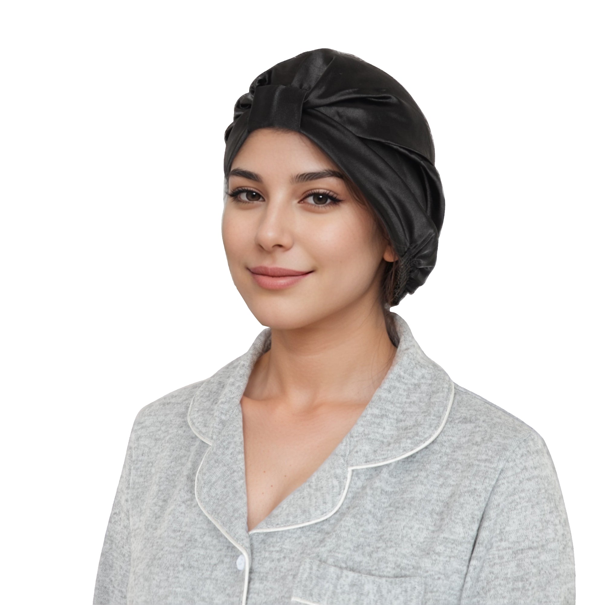Anna-Kaci Women Silk Bonnet for Sleeping Satin Lined Hair Bonnet Twist Elastic Band Hair Cap