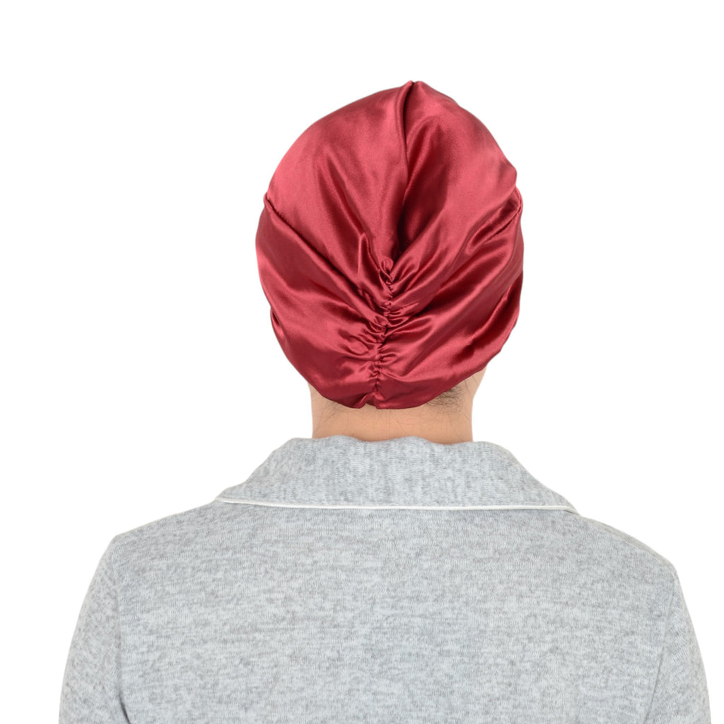Anna-Kaci Women Silk Bonnet for Sleeping Satin Lined Hair Bonnet Twist Elastic Band Hair Cap