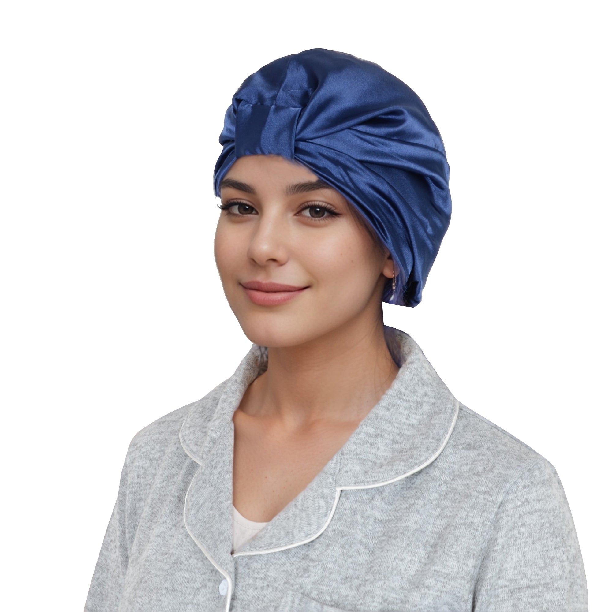 Anna-Kaci Women Silk Bonnet for Sleeping Satin Lined Hair Bonnet Twist Elastic Band Hair Cap