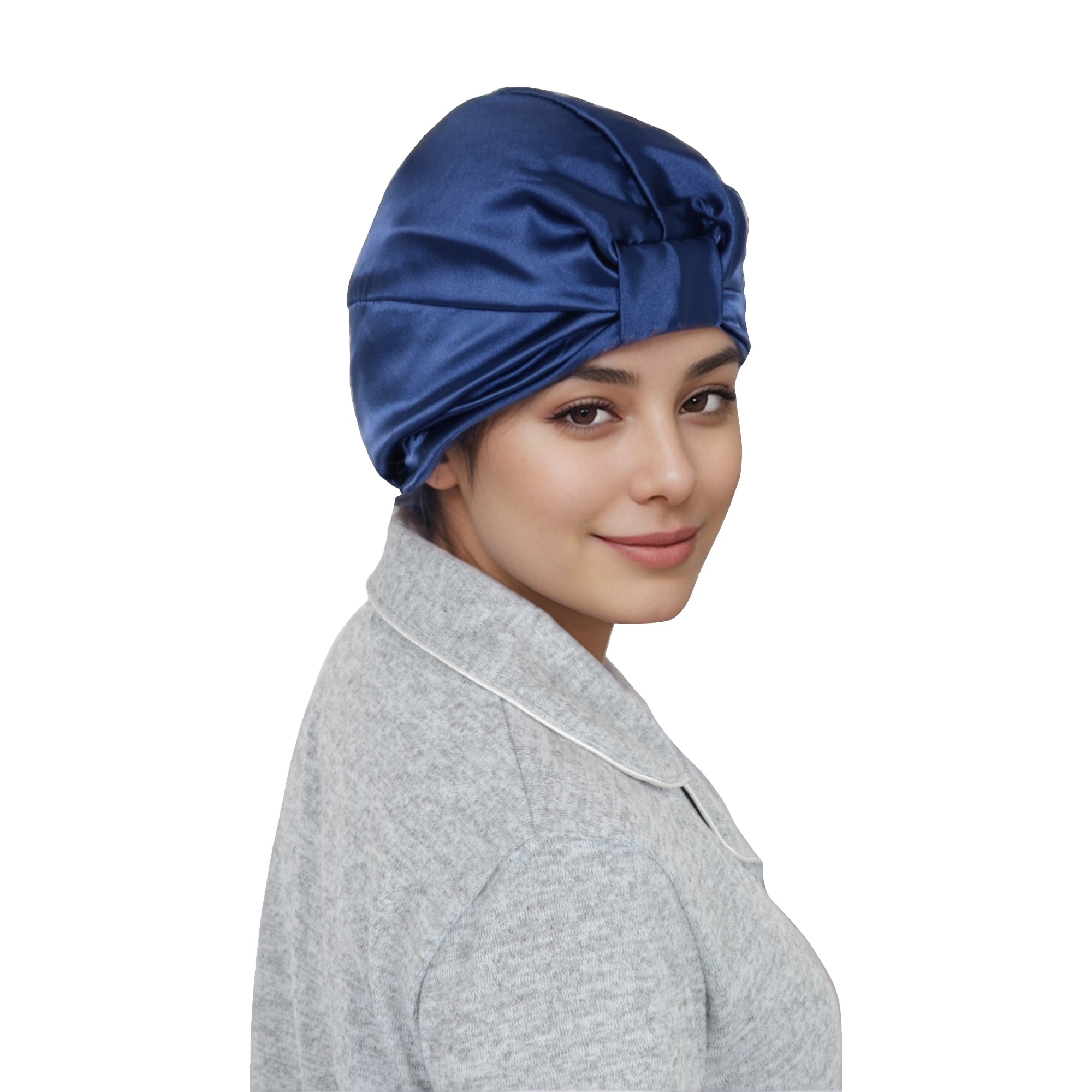 Anna-Kaci Women Silk Bonnet for Sleeping Satin Lined Hair Bonnet Twist Elastic Band Hair Cap