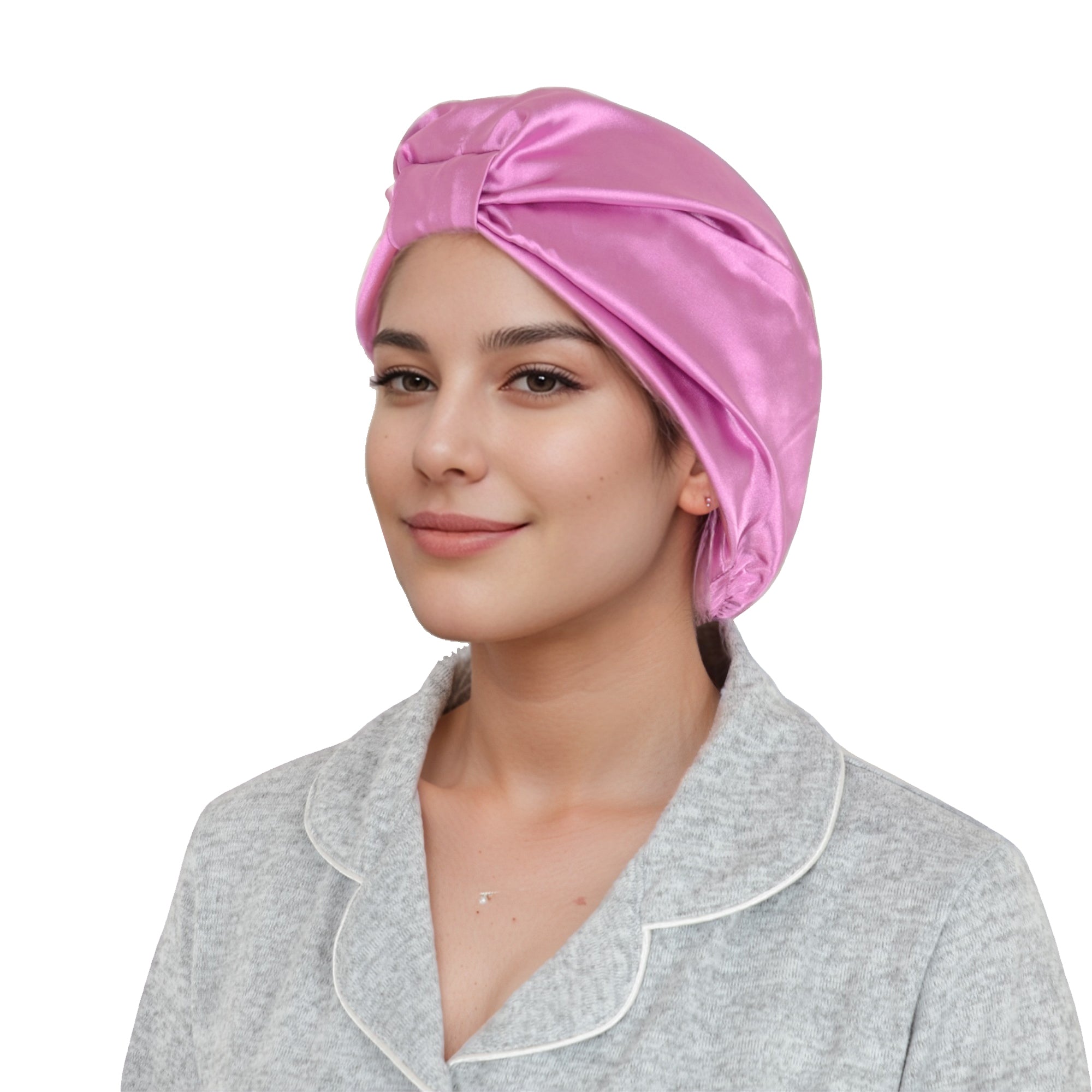 Anna-Kaci Women Silk Bonnet for Sleeping Satin Lined Hair Bonnet Twist Elastic Band Hair Cap