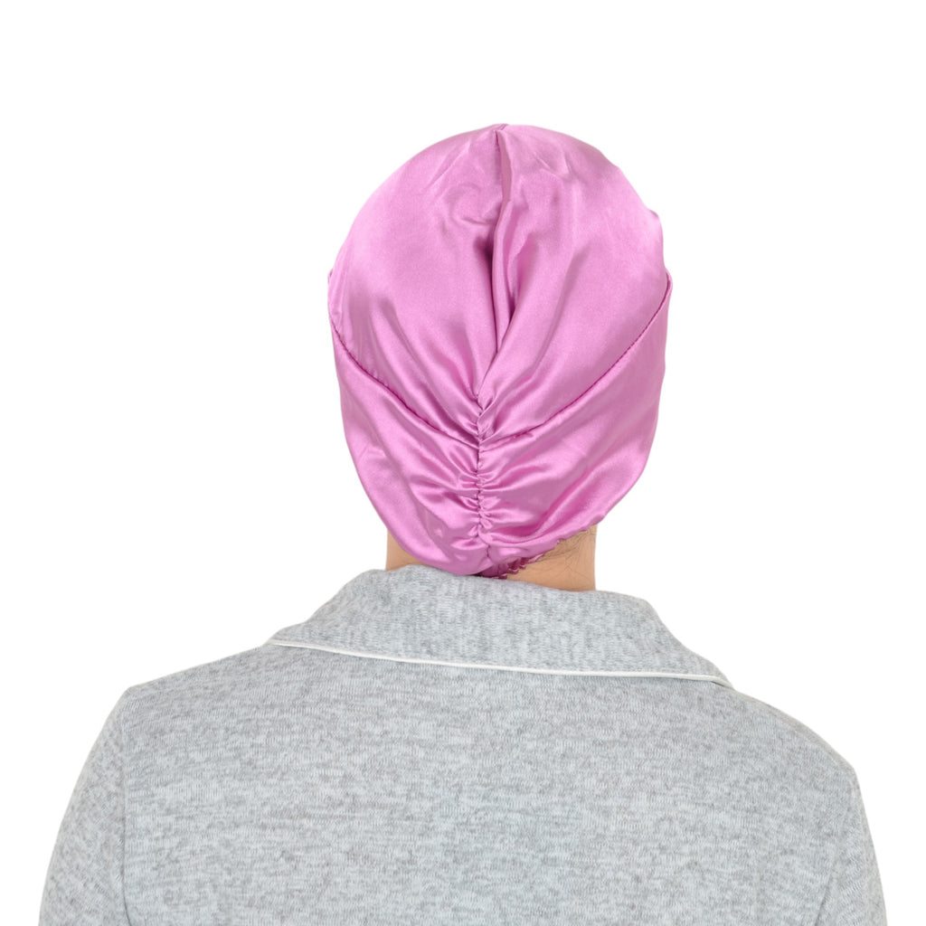 Anna-Kaci Women Silk Bonnet for Sleeping Satin Lined Hair Bonnet Twist Elastic Band Hair Cap