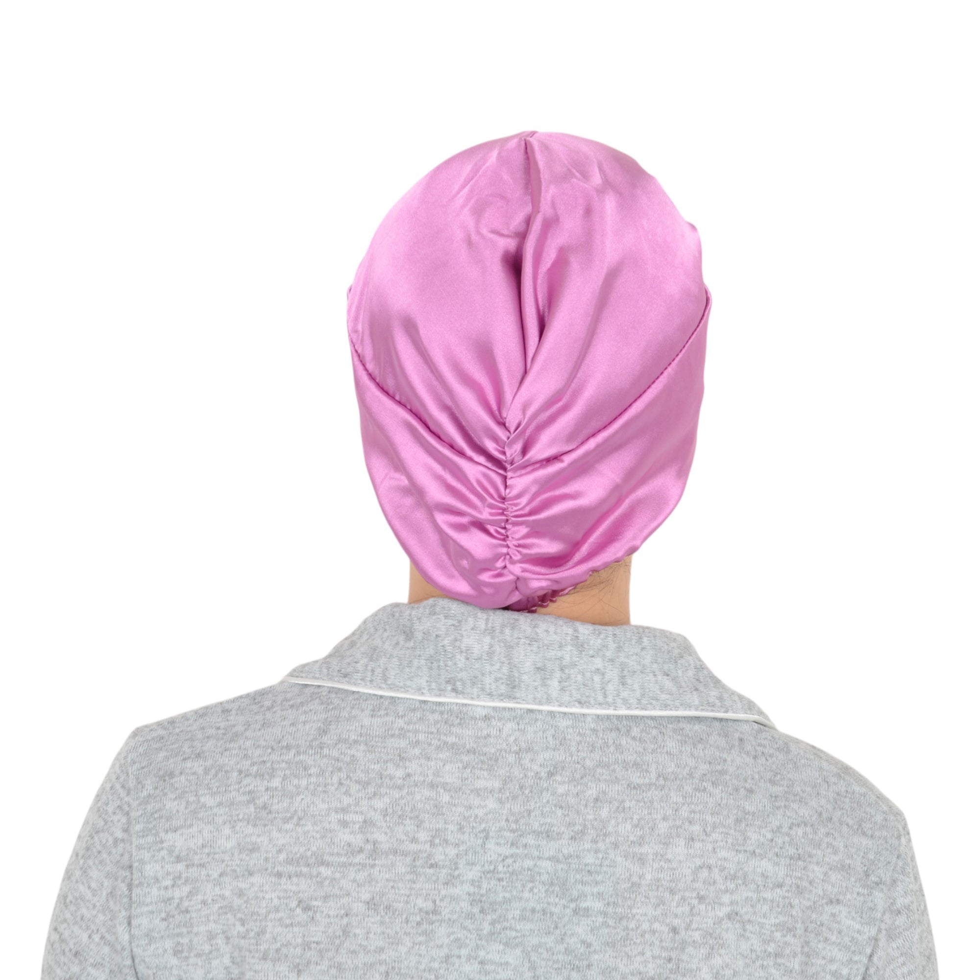 Anna-Kaci Women Silk Bonnet for Sleeping Satin Lined Hair Bonnet Twist Elastic Band Hair Cap